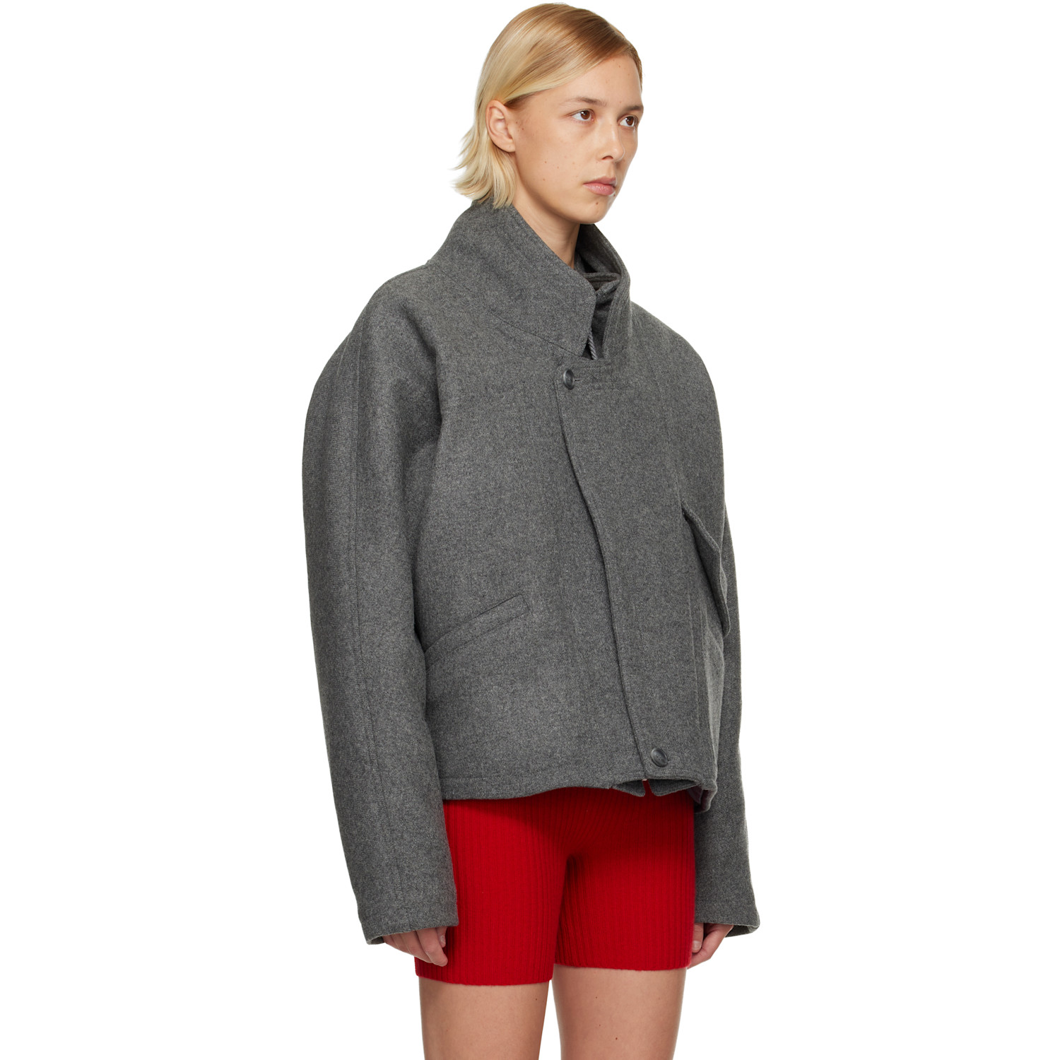  Maryam Nassir Zadeh Gray Augusta Jacket 