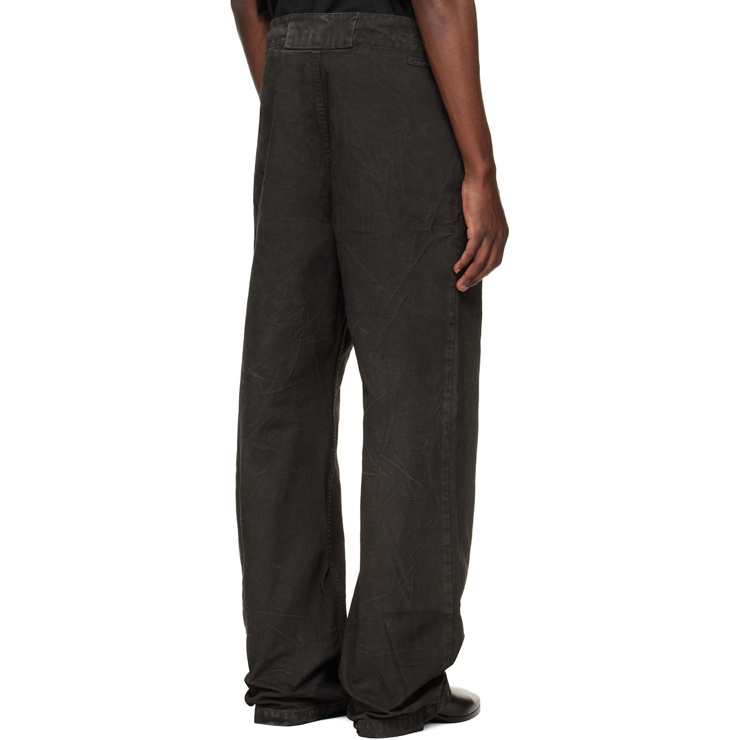  Fear Of God Black Washed Canvas Utility Jeans 
