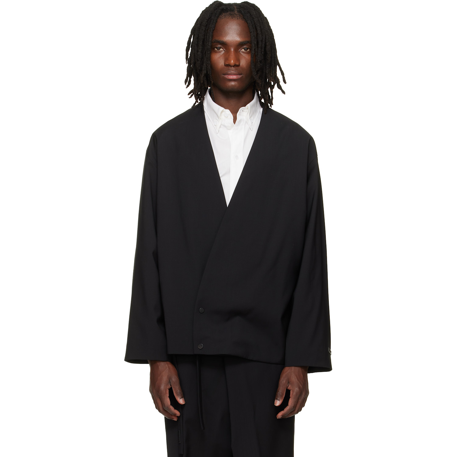 Fear of God Easy Care Wool Relaxed Lapelless Blazer