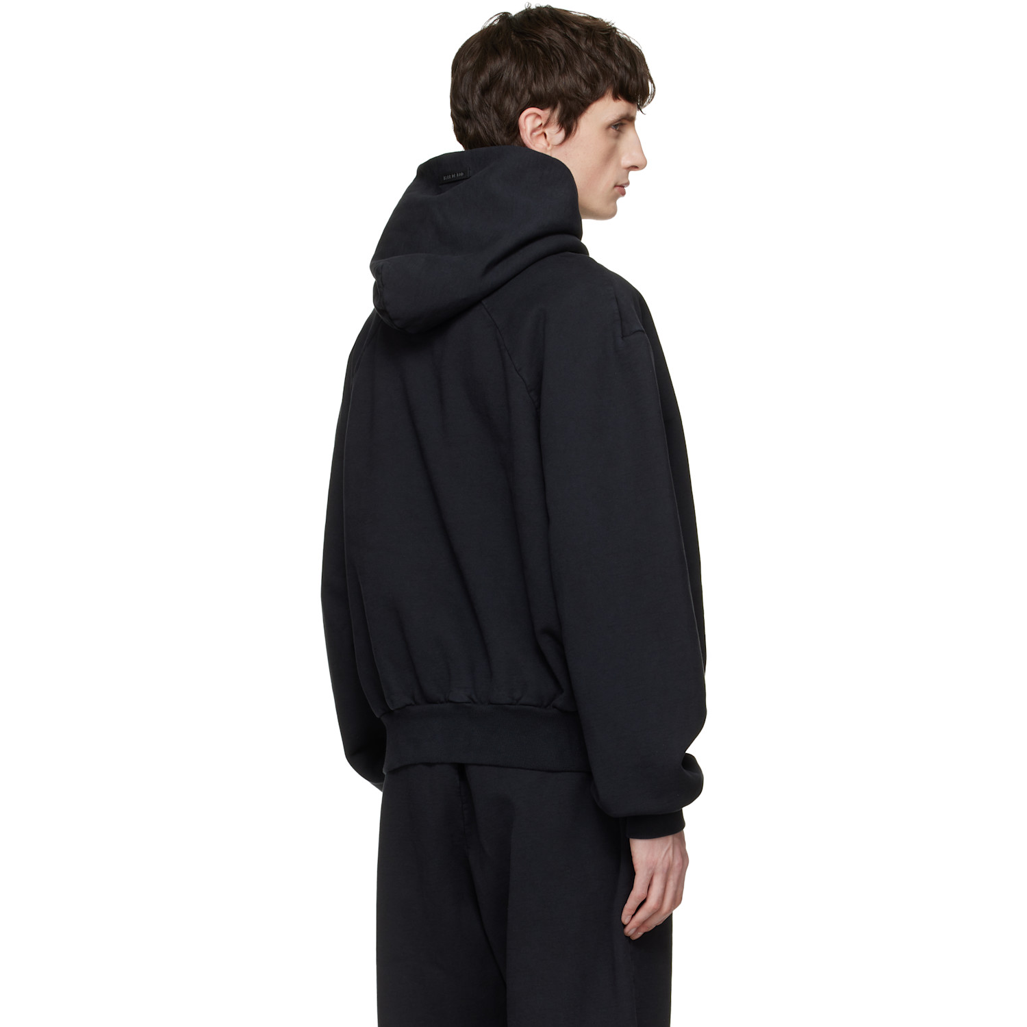  Fear Of God Pull à Capuche Noir à Effet Décoloré Au Soleil, à Poche Kangourou Et à Emmanchures Basses 