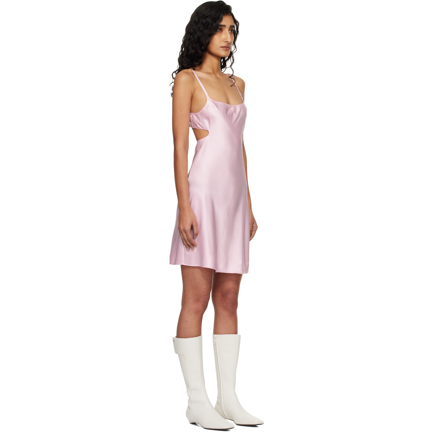  Courrèges Pink Lingerie Silk Minidress 