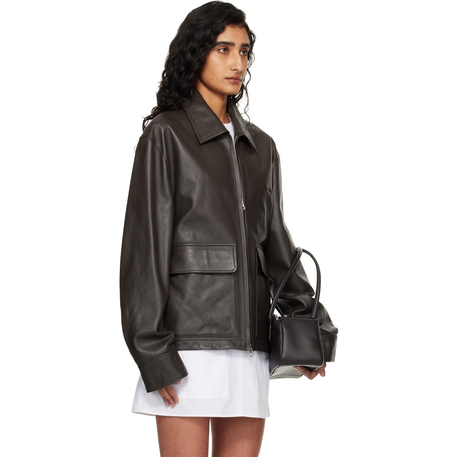  Courrèges Brown 2-pocket Leather Jacket 