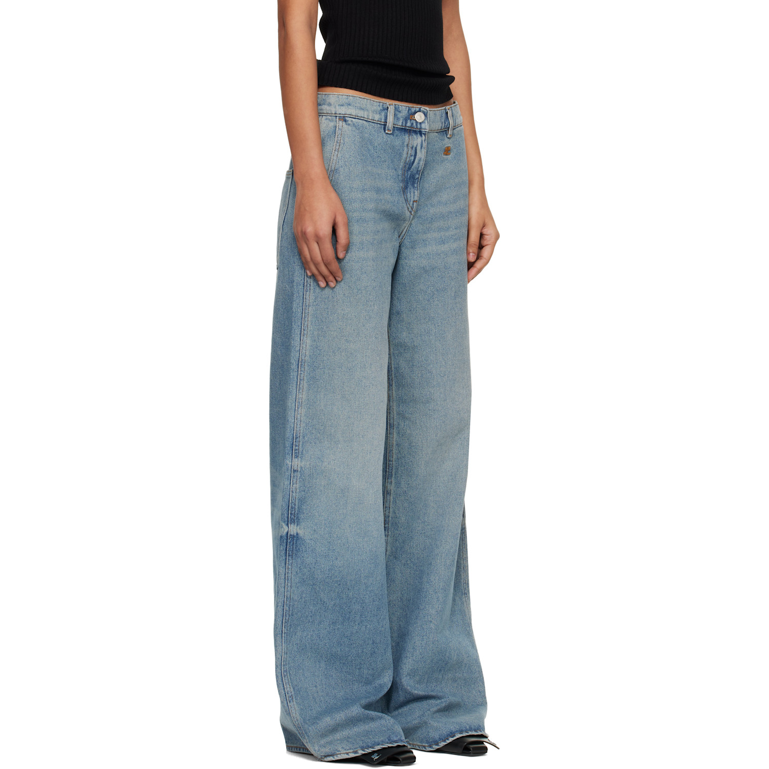  Courrèges Blue Hammer Denim Baggy Jeans 