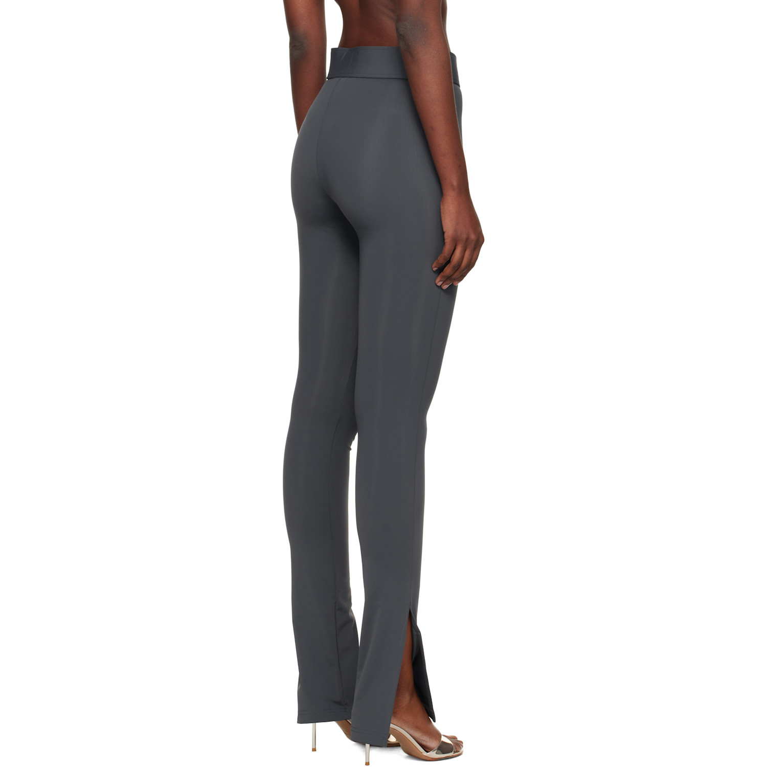  Courrèges Gray Buckle Tech Jersey Leggings 