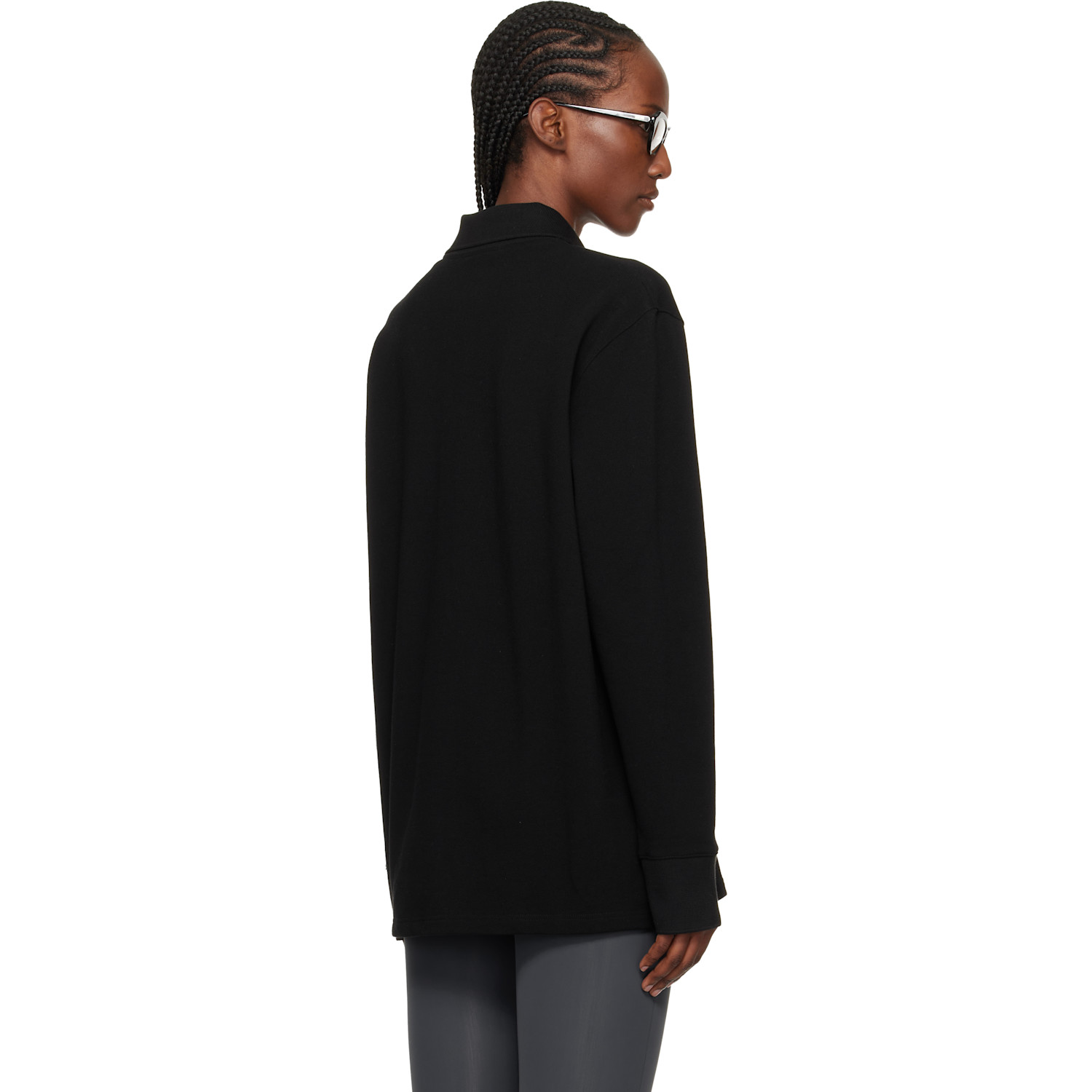  Courrèges Black Oversized Polo 