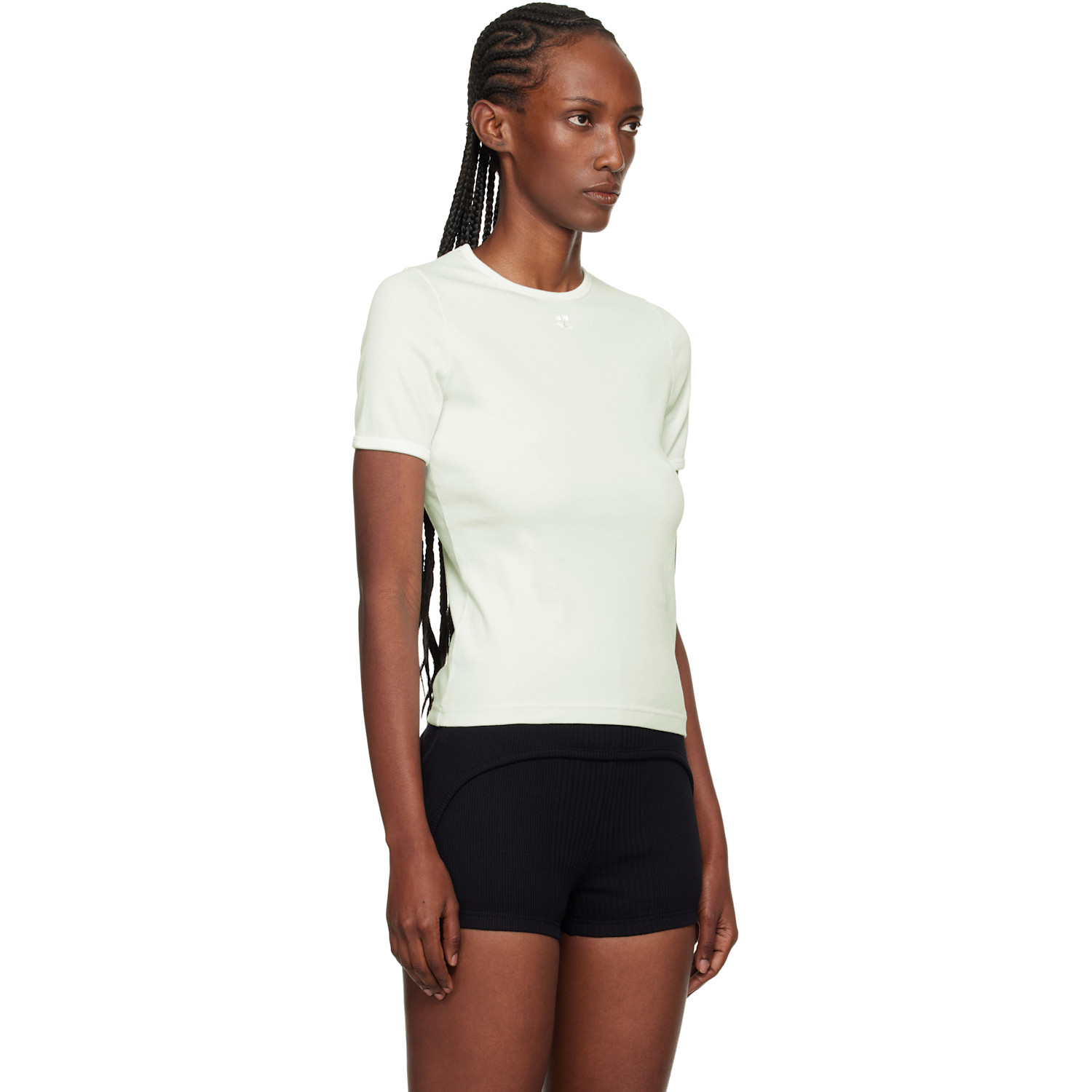  Courrèges Blue Signature Contrast T-shirt 