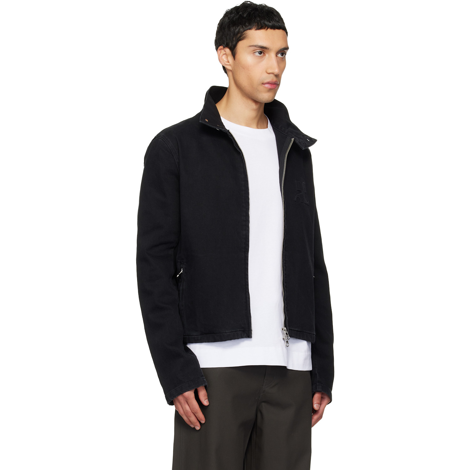  Courrèges Black City Shadow Denim Jacket 