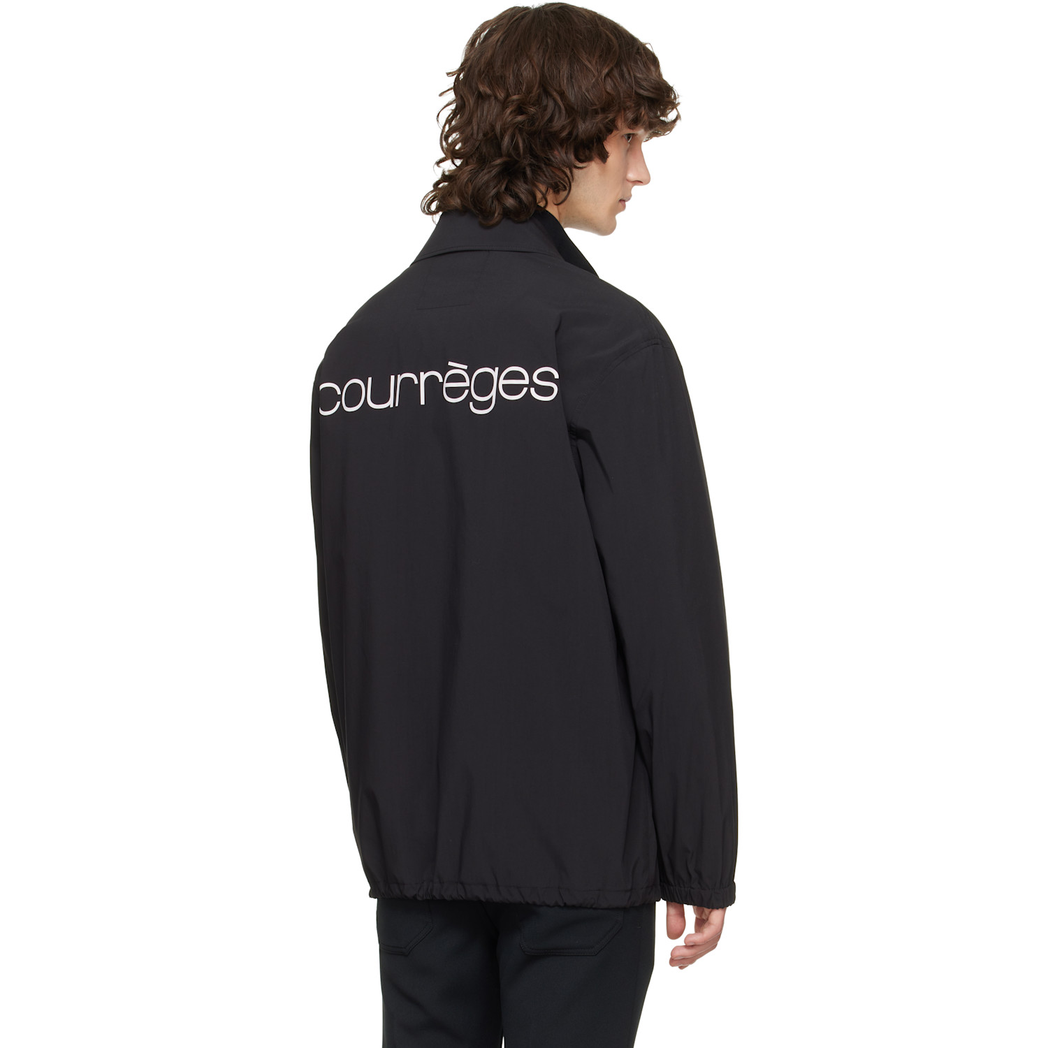  Courrèges Black Printed Coach Jacket 