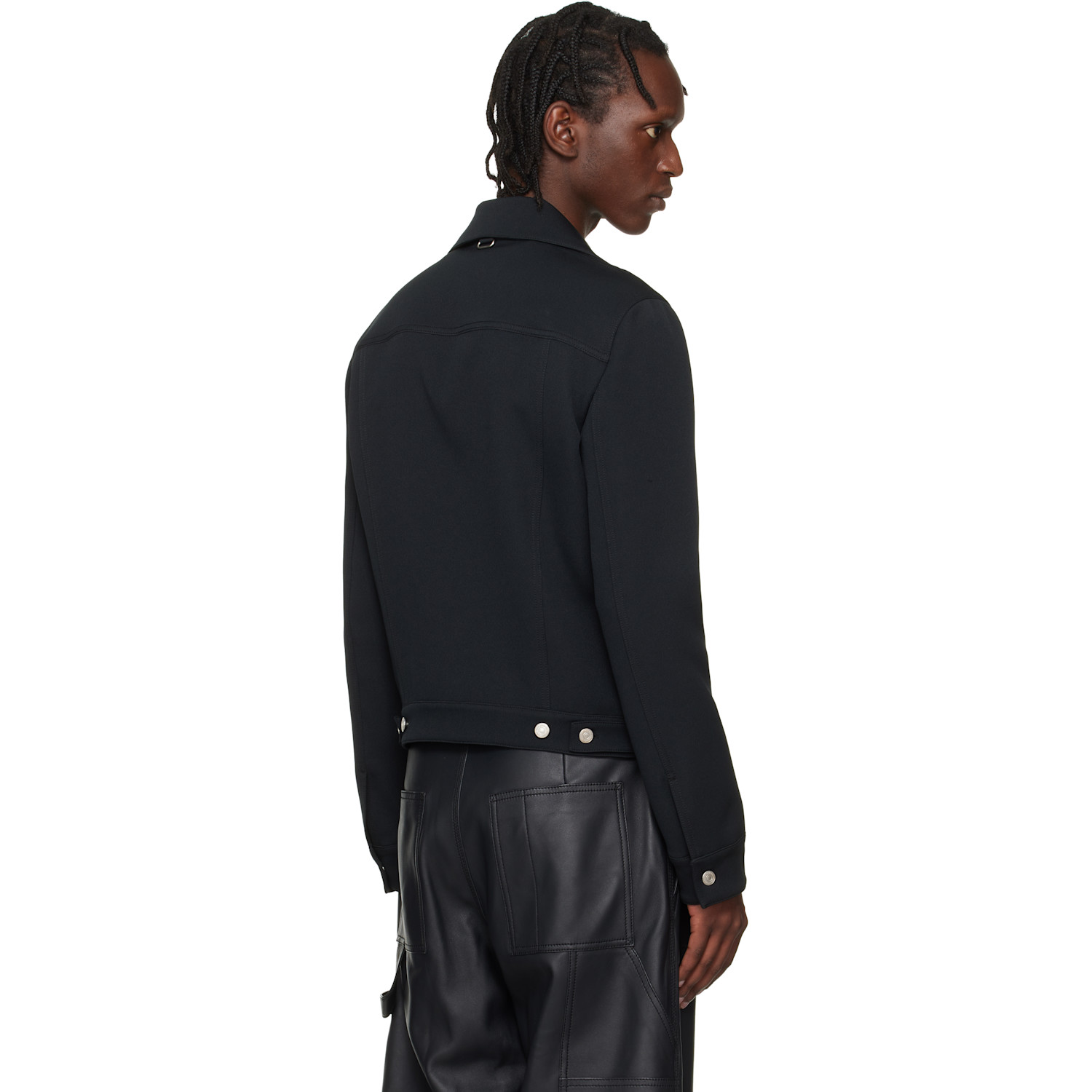  Courrèges Black Signature Twill Trucker Jacket 