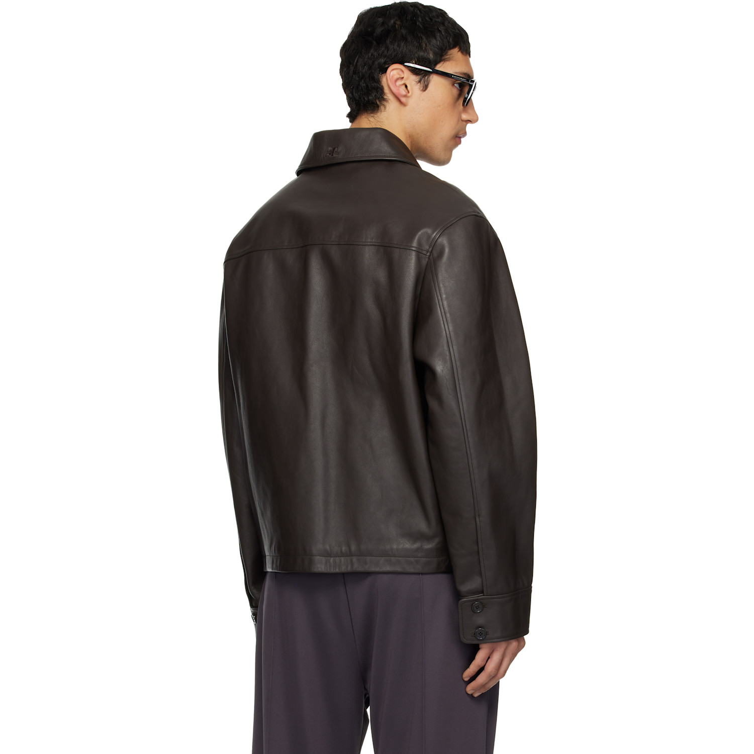  Courrèges Brown 2-pocket Leather Jacket 