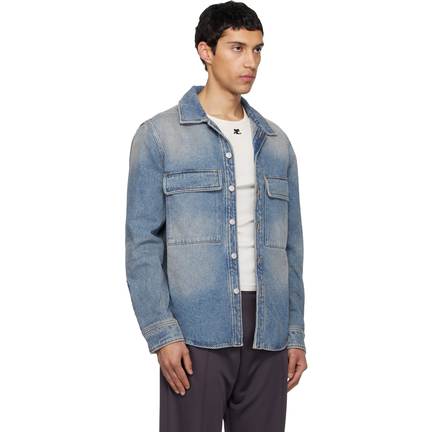  Courrèges Blue Workwear Denim Shirt 