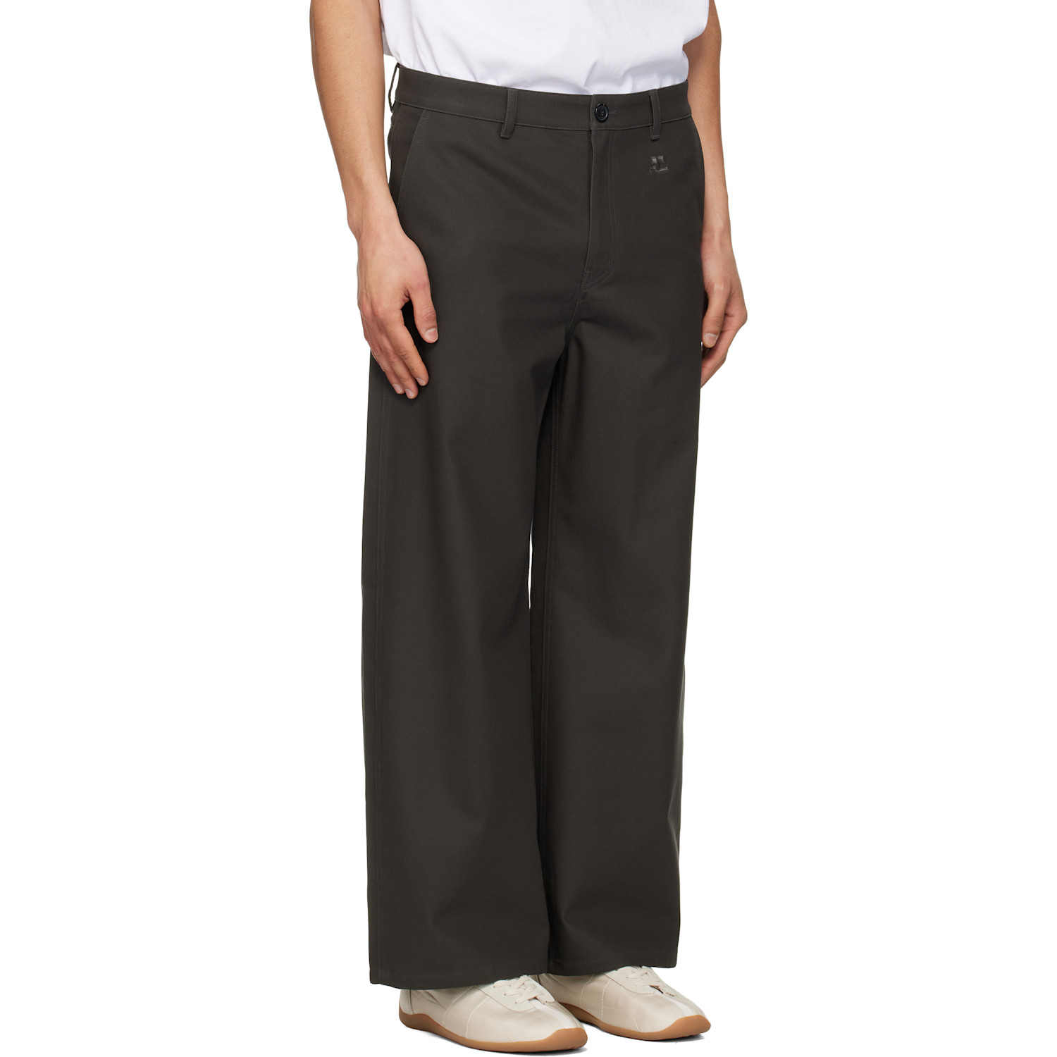  Courrèges Gray Hammer Cotton Short Trousers 