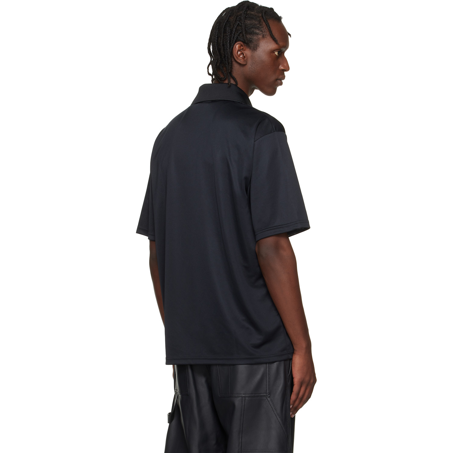  Courrèges Black Oversized Sports Polo 