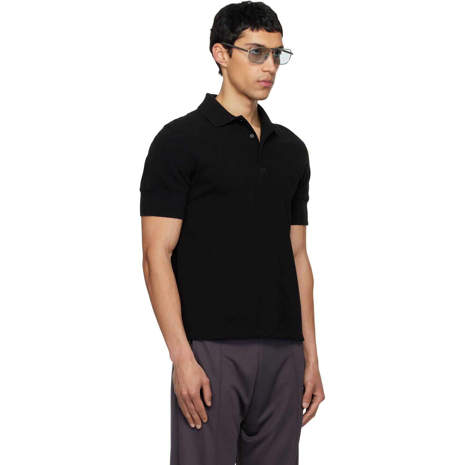  Courrèges Black Signature Polo 