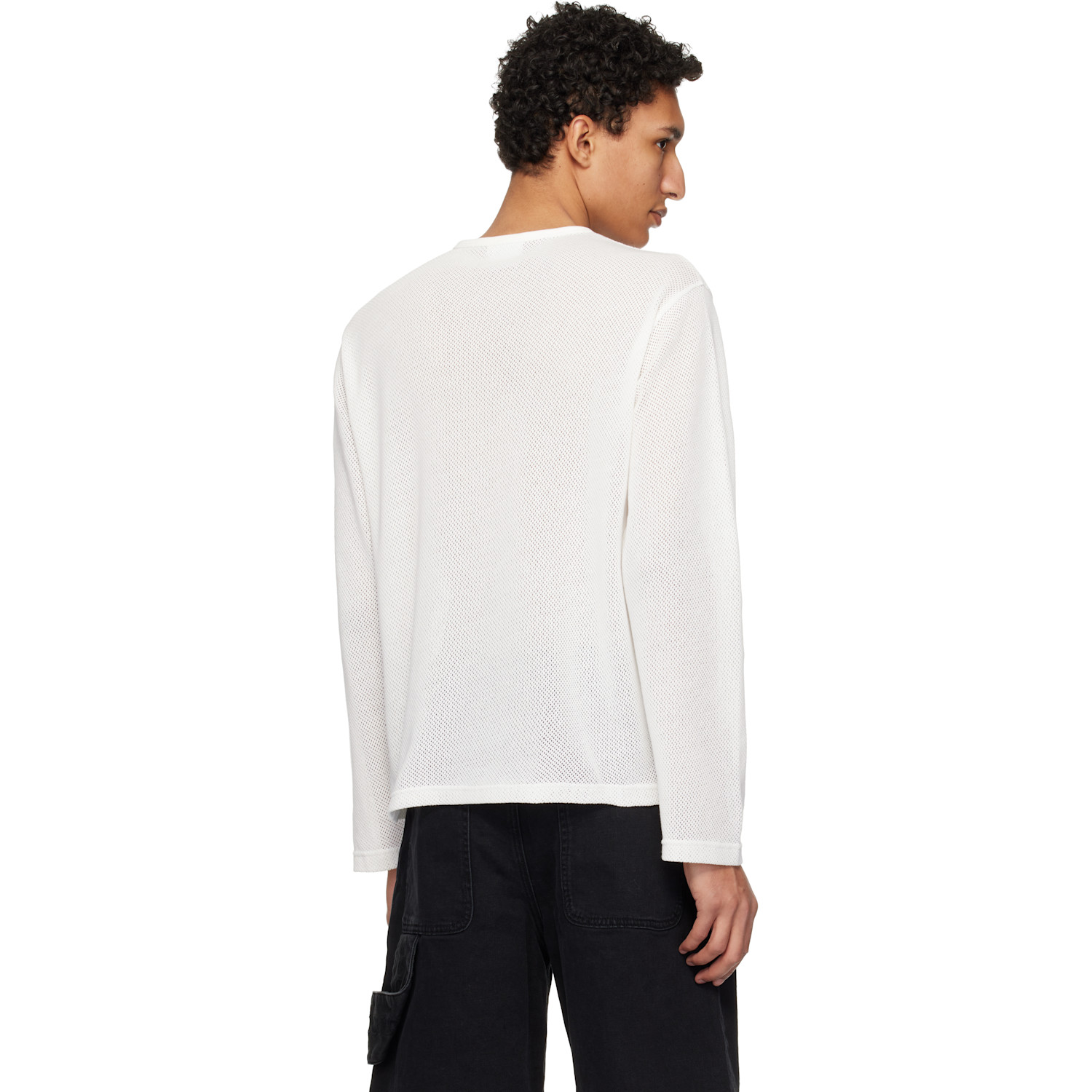  Courrèges White Printed Mesh T-shirt 