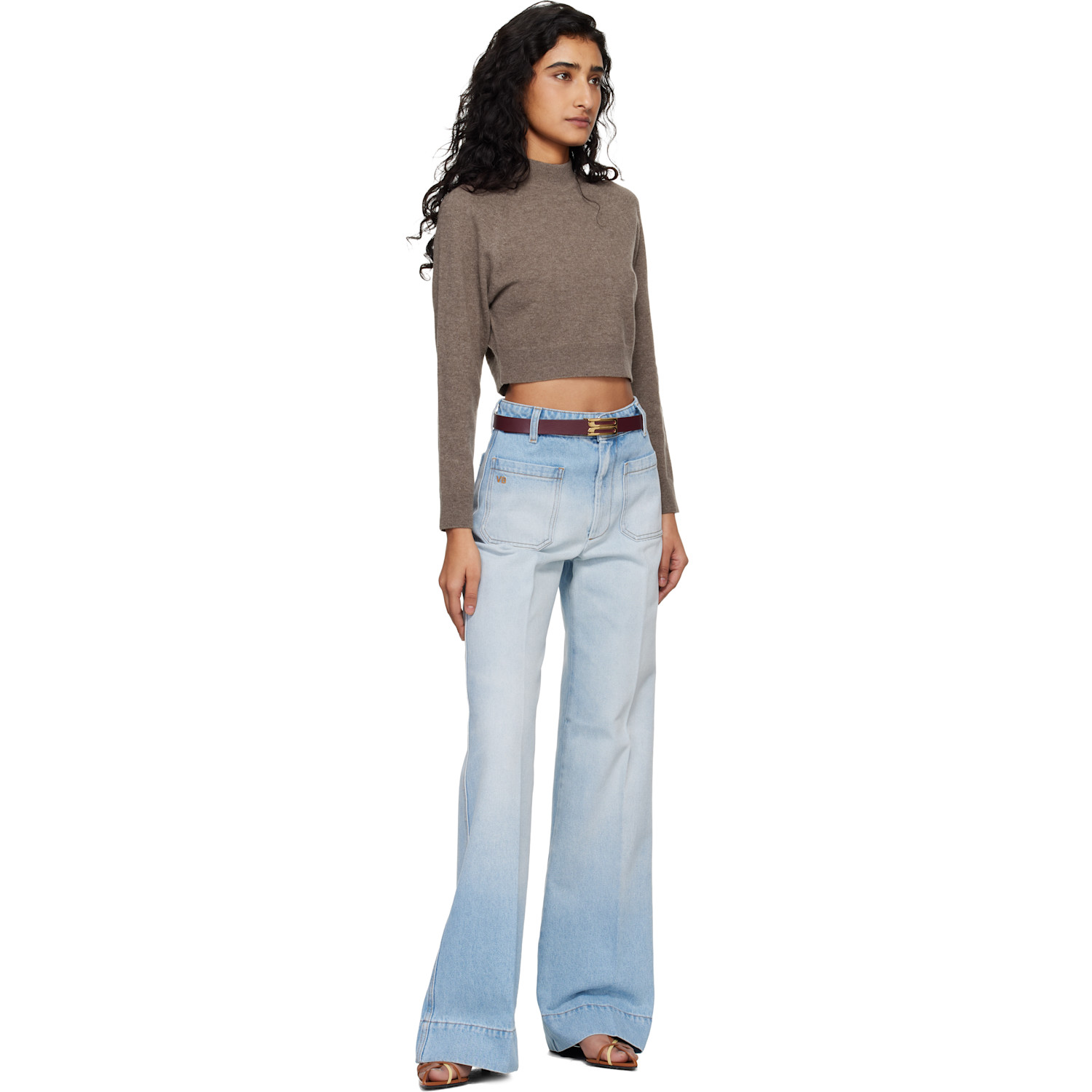  Victoria Beckham Burgundy Regular Dorian Belt 