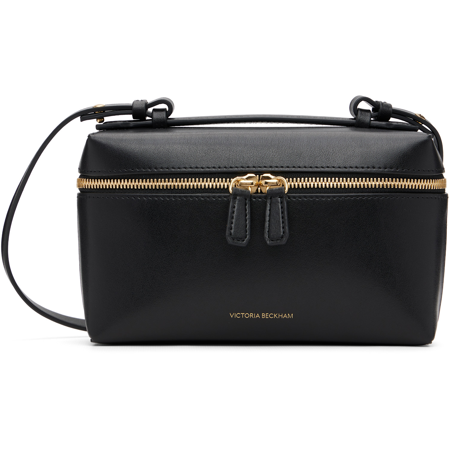 Victoria Beckham Black Leather Vanity Crossbody Bag