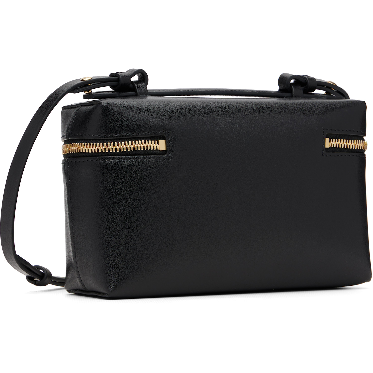  Victoria Beckham Black Leather Vanity Crossbody Bag 