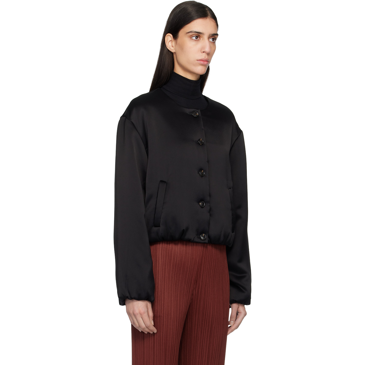  Leset Black Barb Bomber Jacket 
