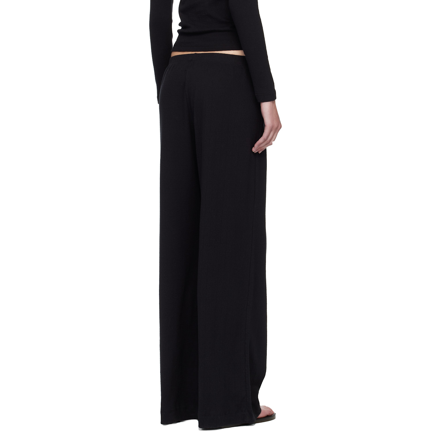  Leset Black Pointelle Boxer Lounge Pants 