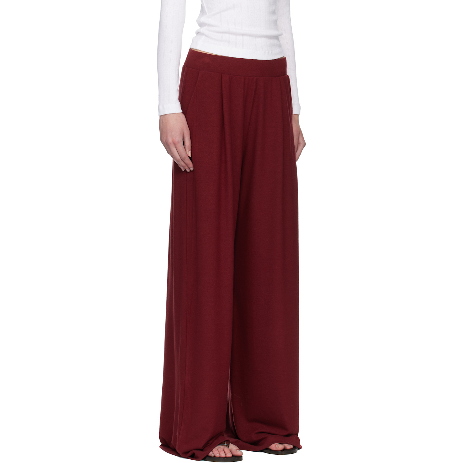  Leset Red Lauren Pleated Pocket Trousers 