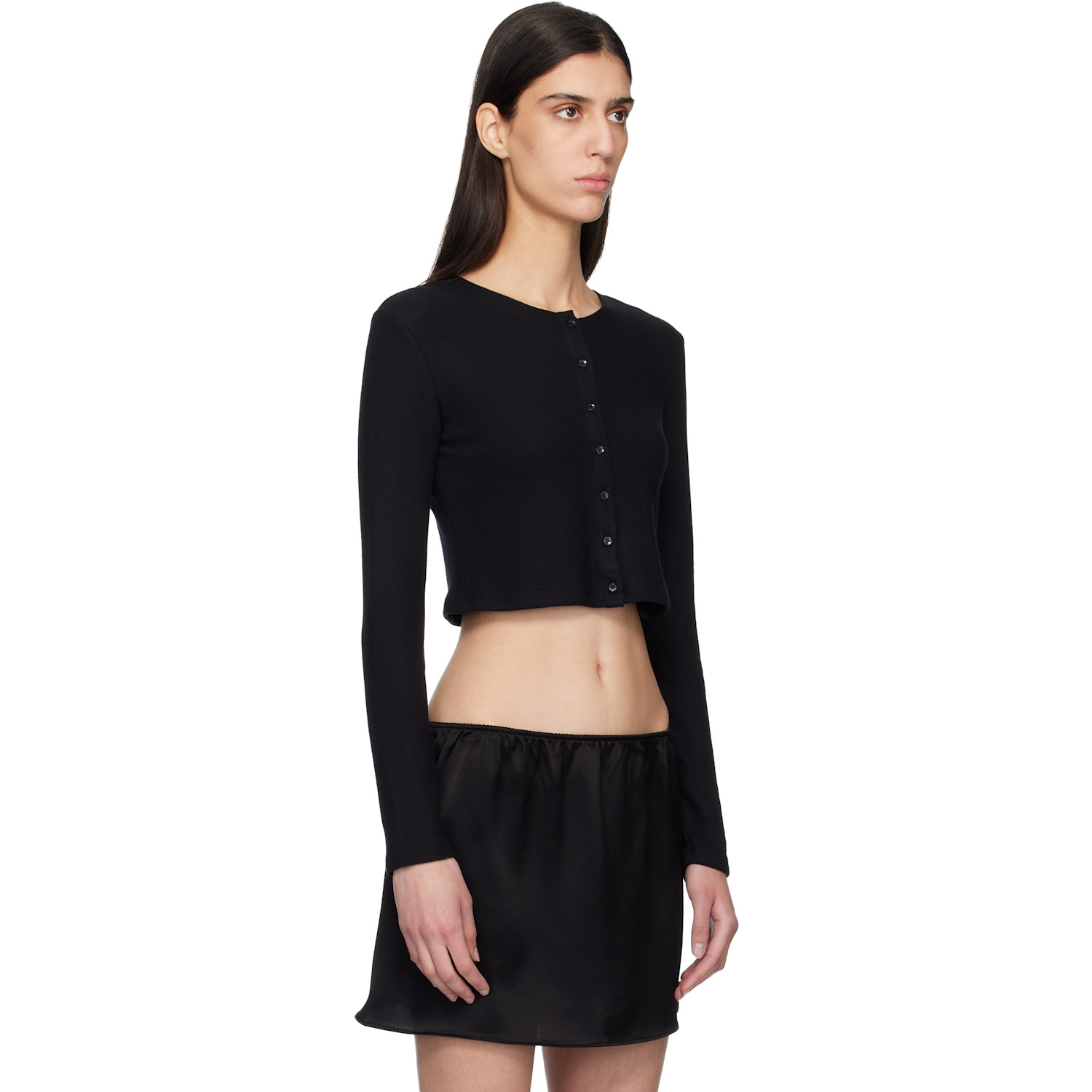  Leset Black Lauren Crop Ii Cardigan 
