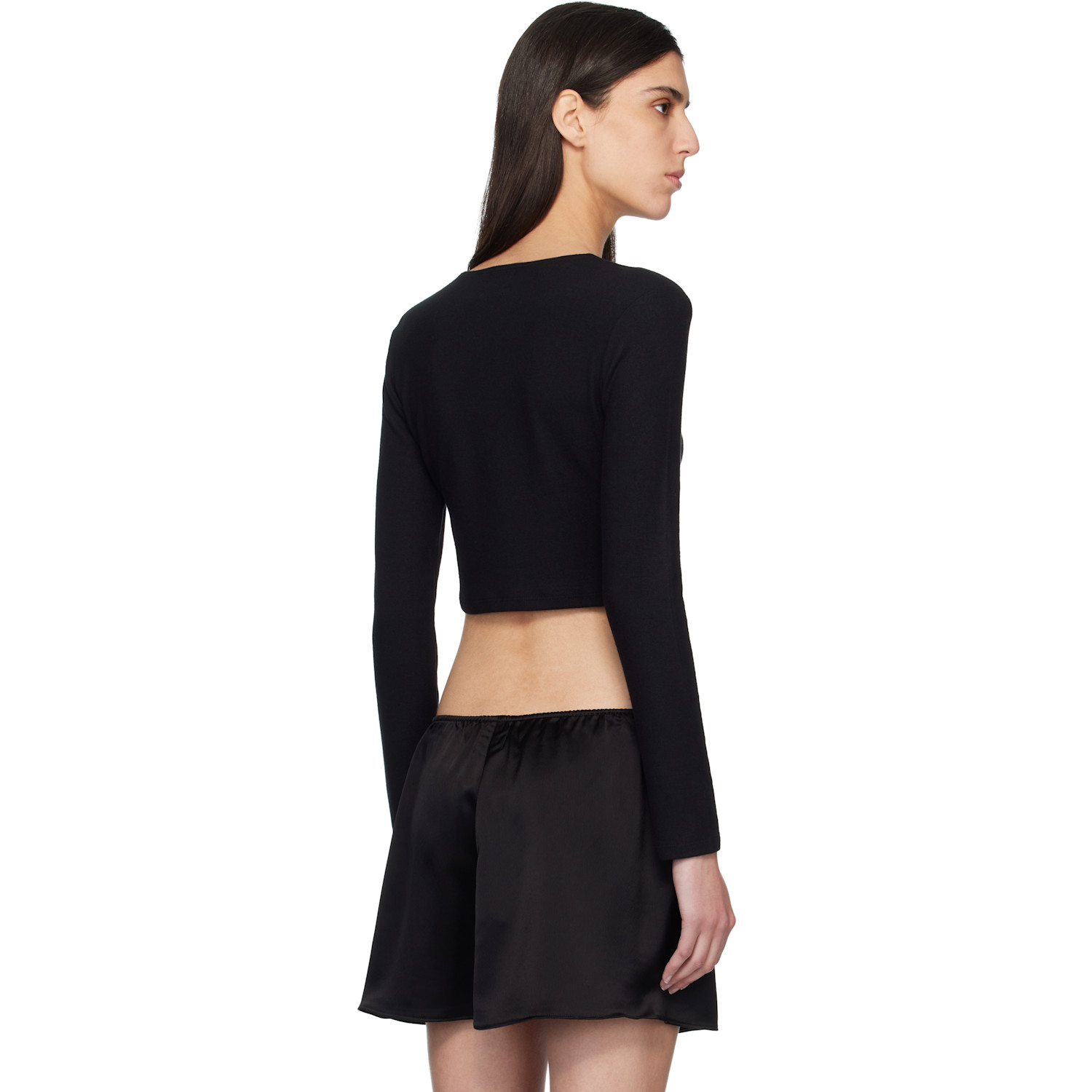  Leset Black Lauren Crop Ii Cardigan 