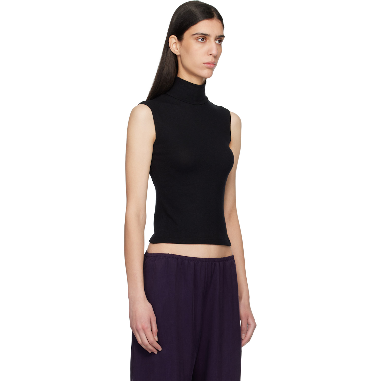  Leset Black Lauren Sleeveless Turtleneck 