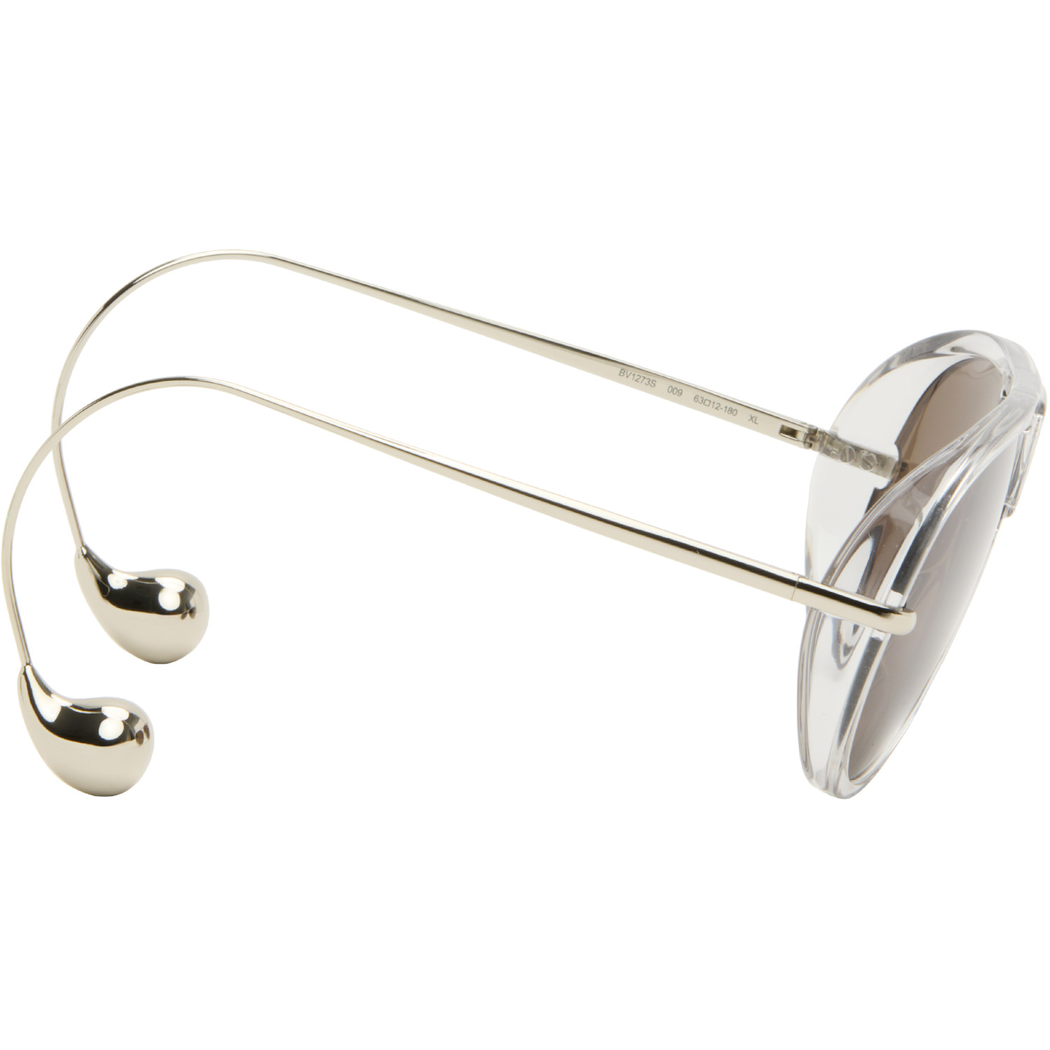  Bottega Veneta Transparent Drop Aviator Sunglasses 