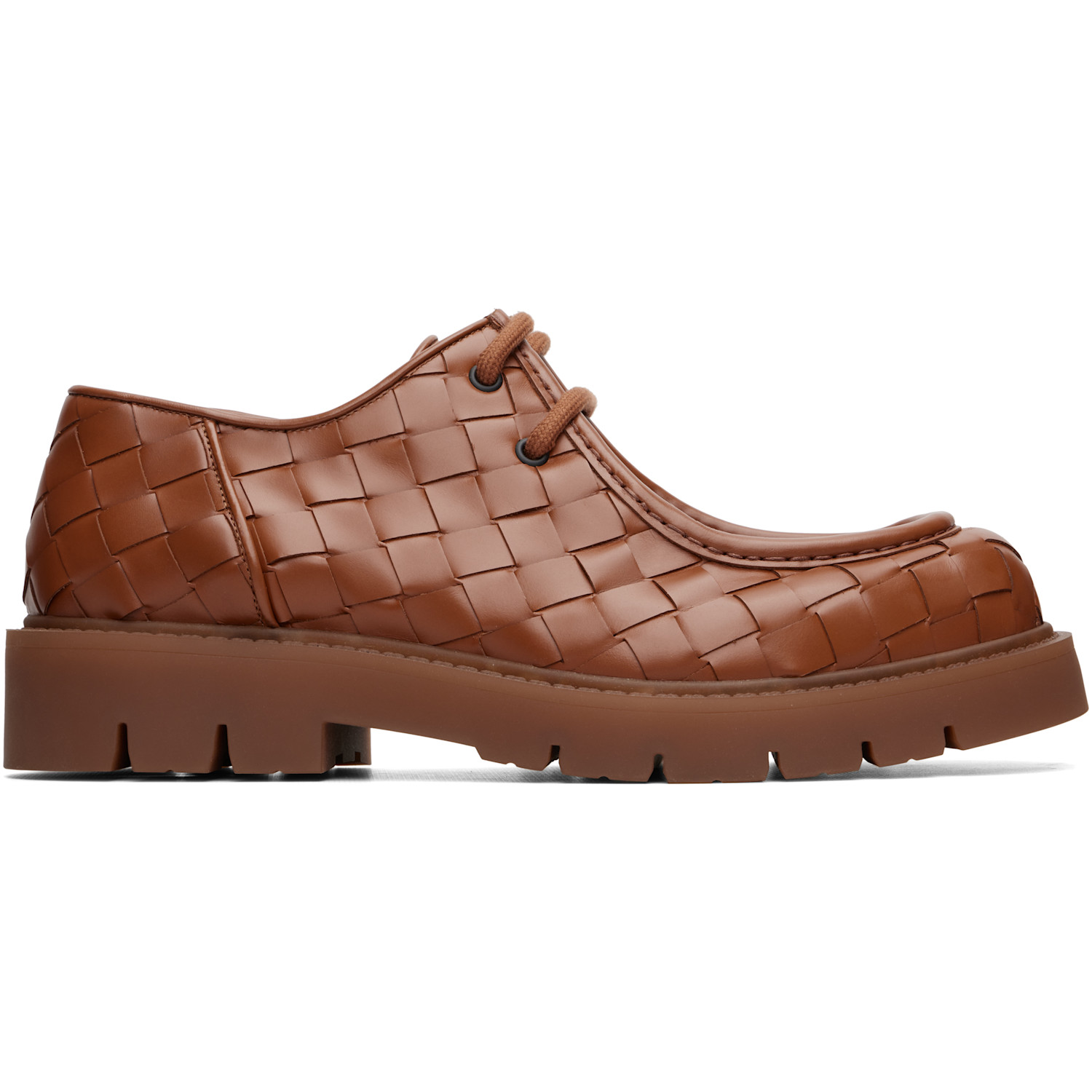 Bottega Veneta Brown Haddock Lace-Up Derbys