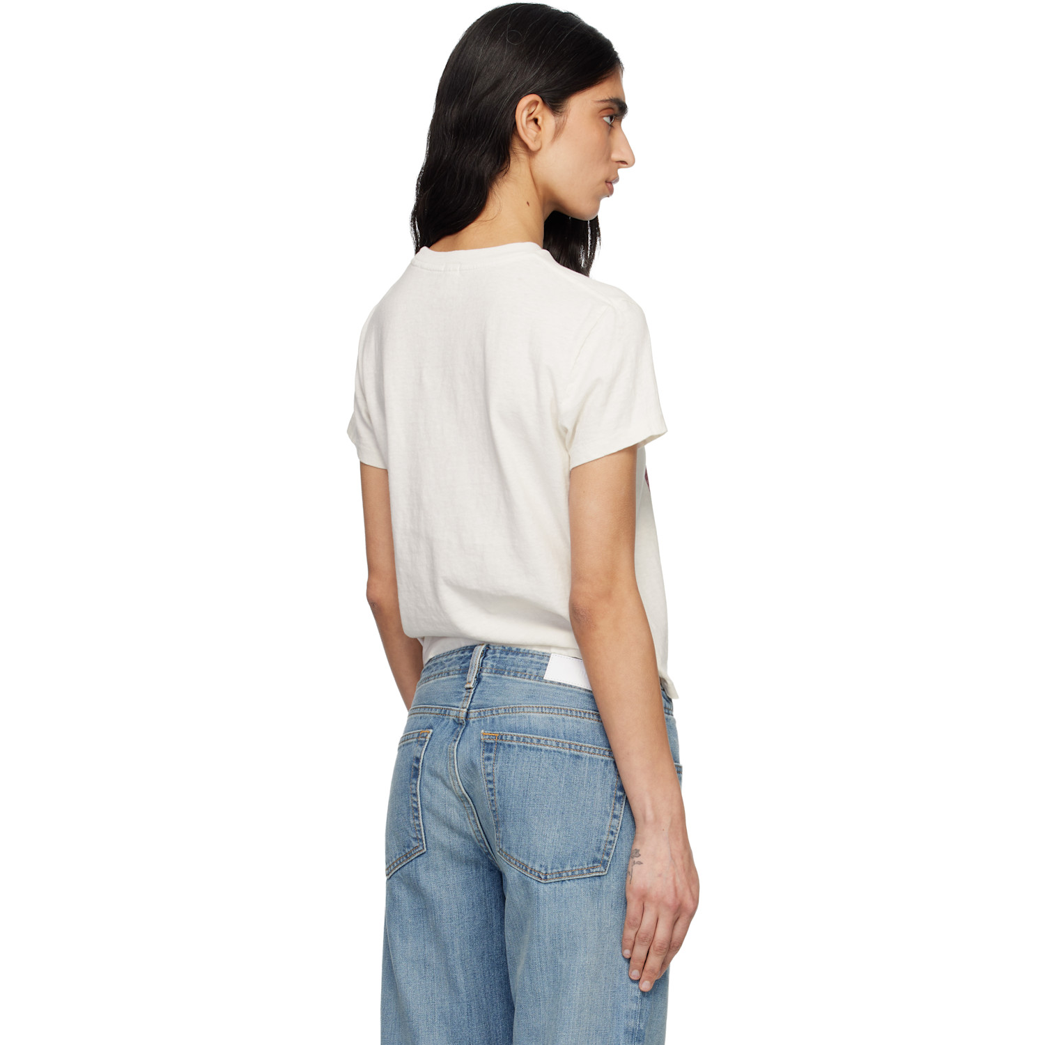  Re/done Off-white Classic 'drink Wine' T-shirt 