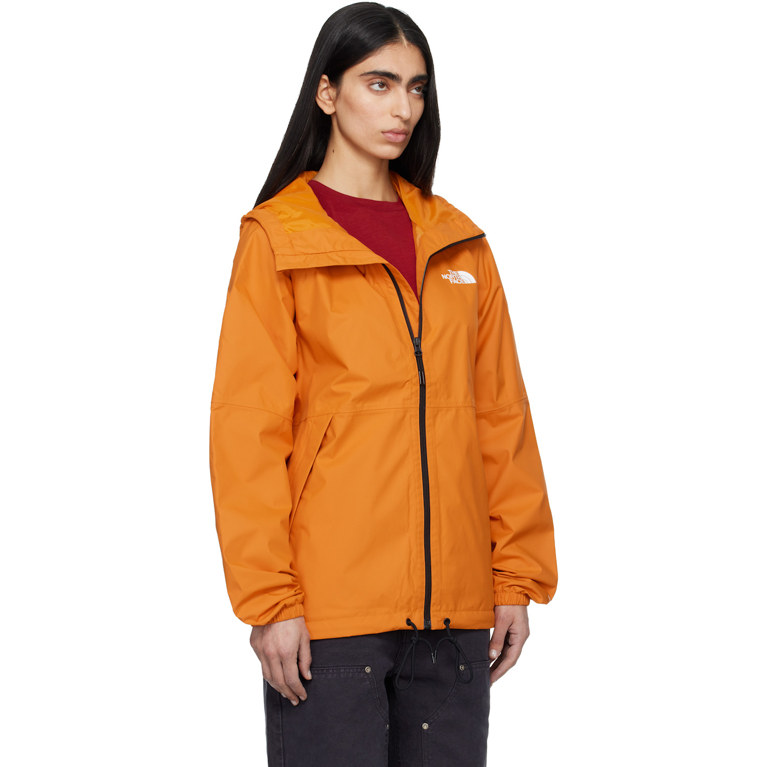  The North Face Orange Antora Rain Hoodie Jacket 