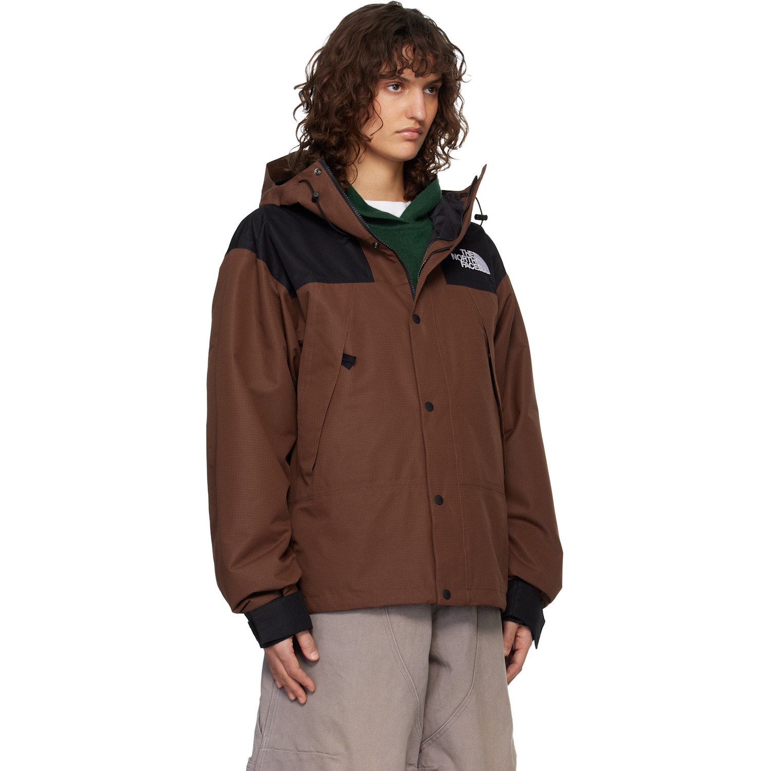  The North Face Brown Dryvent Mono Mountain Rain Jacket 