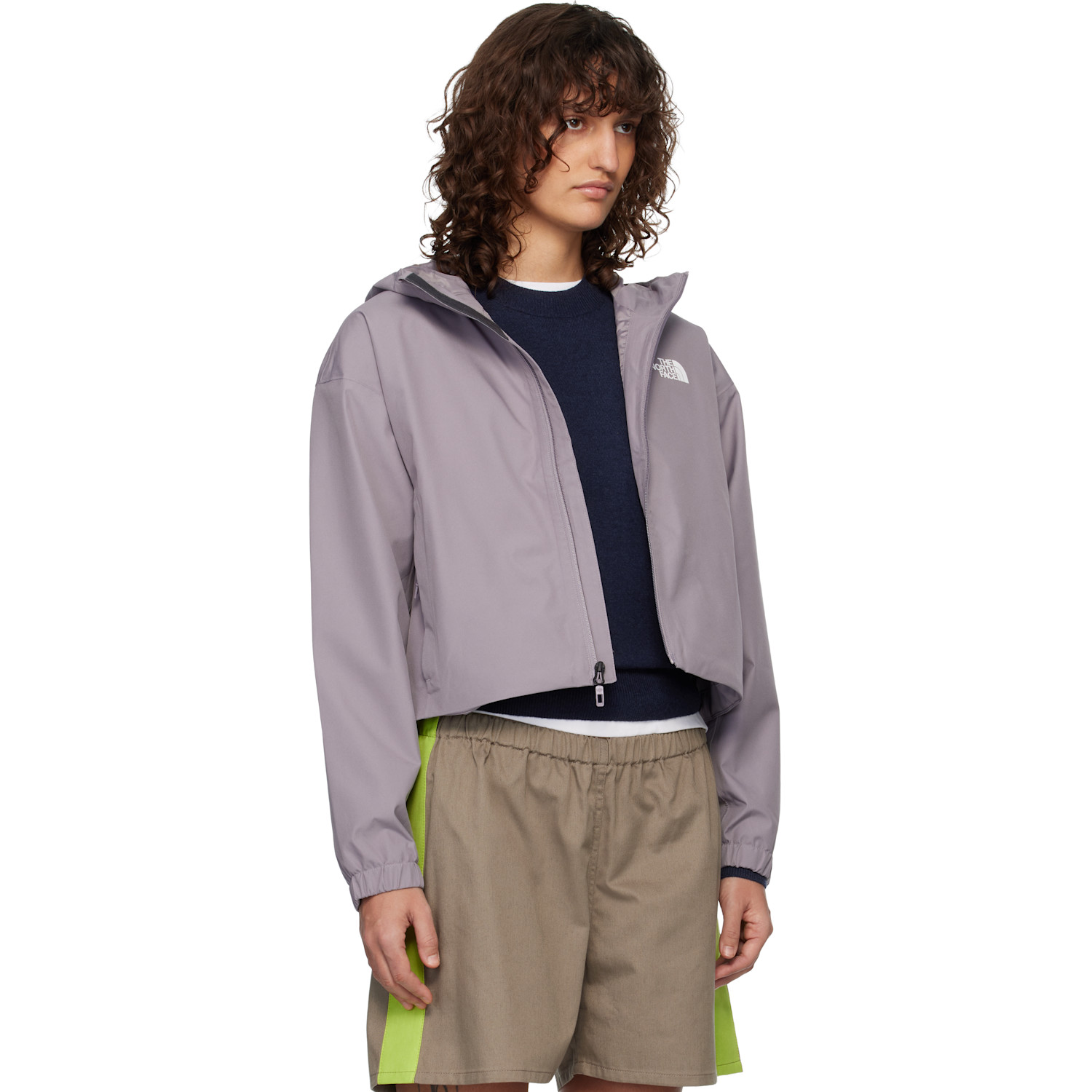  The North Face Purple Quest Cropped Waterproof Rain Jacket 