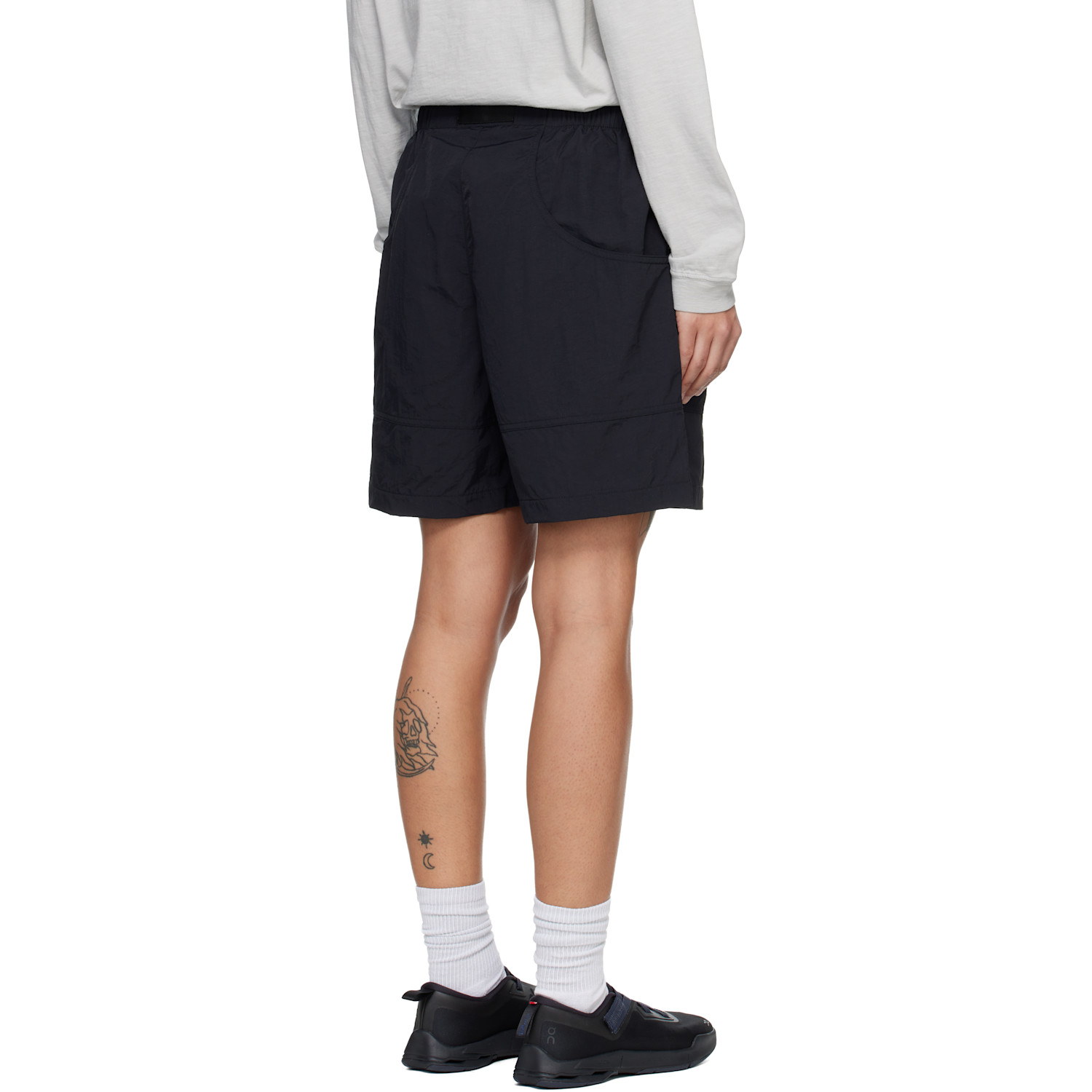  The North Face Black Tnf Red Box Nylon Belted Shorts 