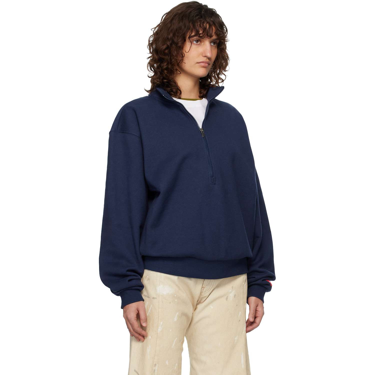  The North Face Navy Tnf Red Box Half Zip Sweatshirt 