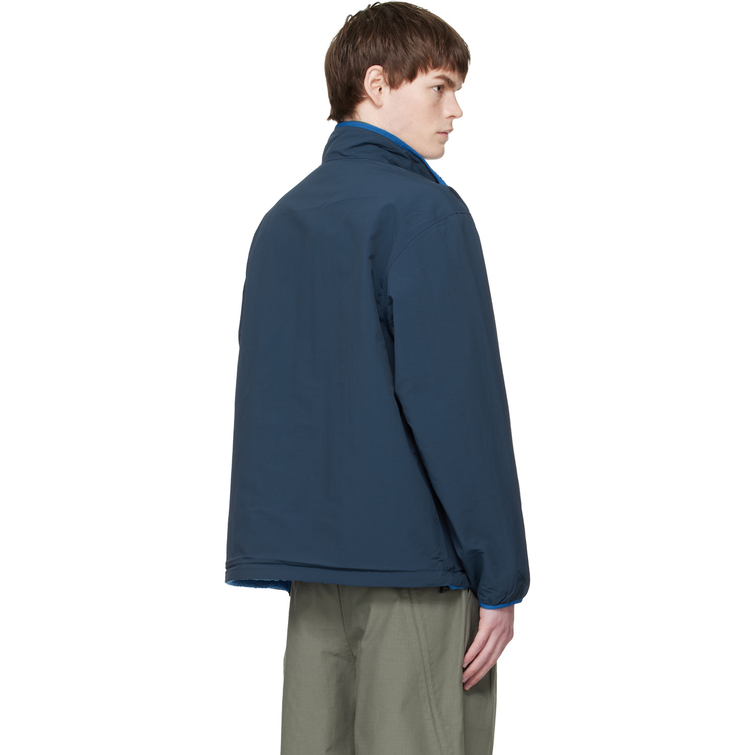  The North Face Navy Tnf Red Box Fleece Reversible Jacket 