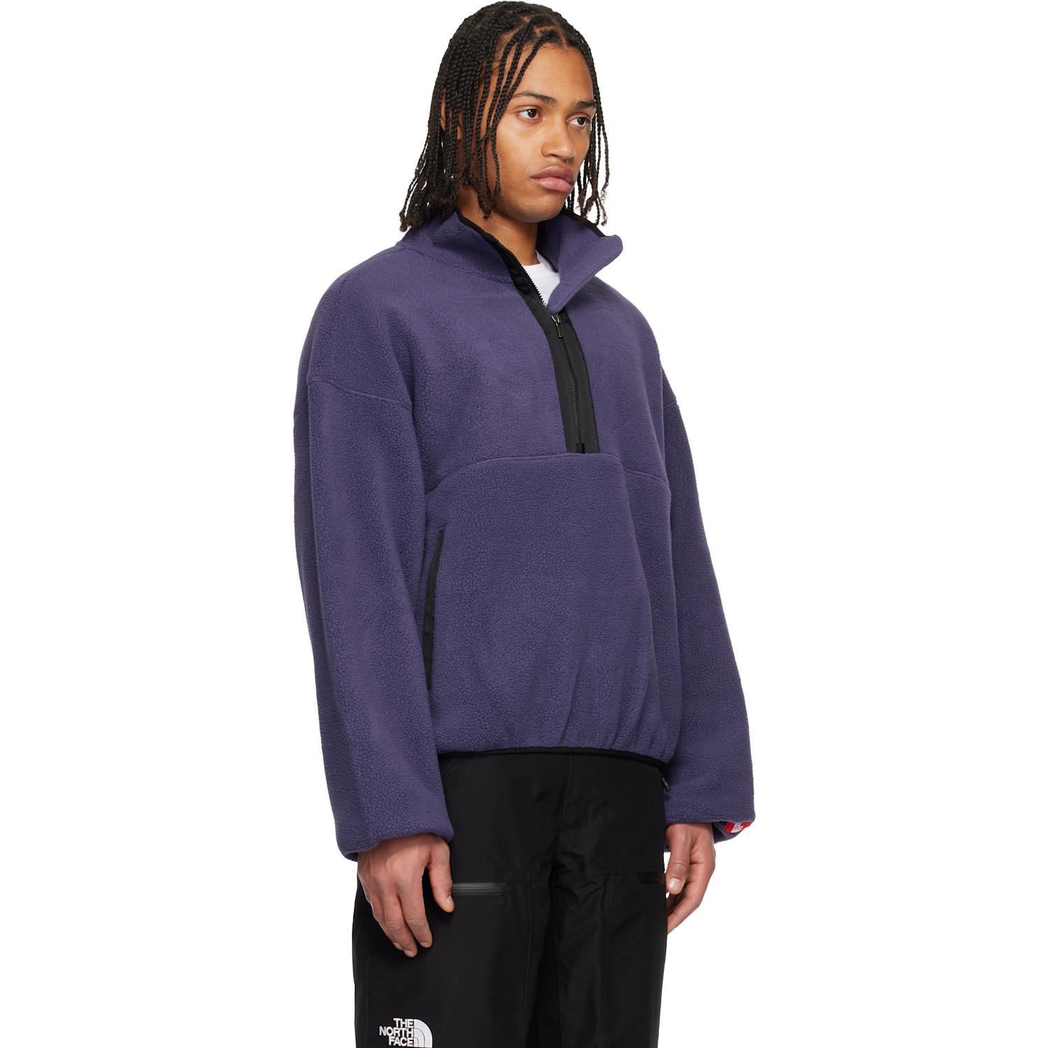 The North Face Purple Tnf Red Box 1/2 Zip Fleece Jacket 