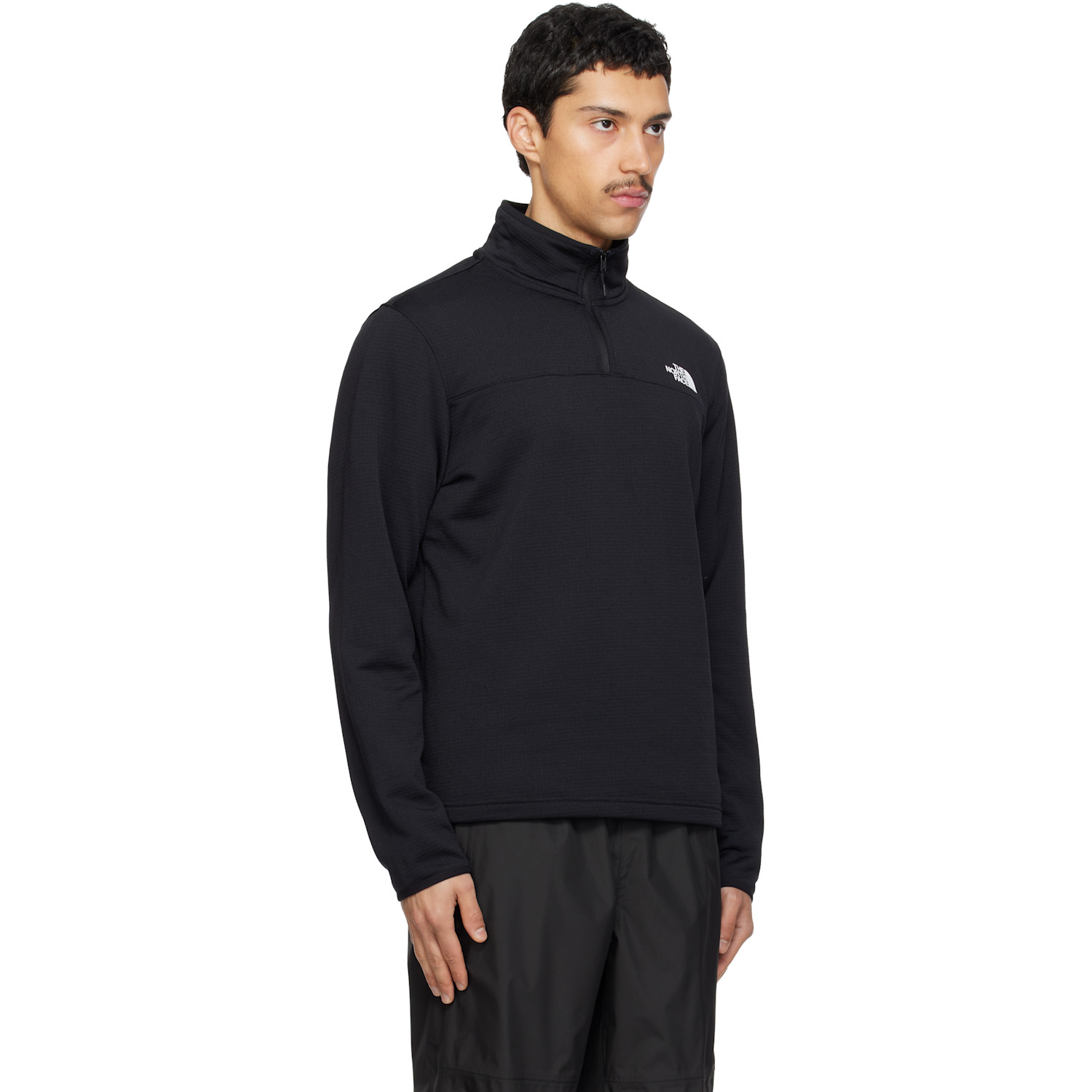  The North Face Black Cedar Trail Grid Fleece Quarter-zip Sweatshirt 
