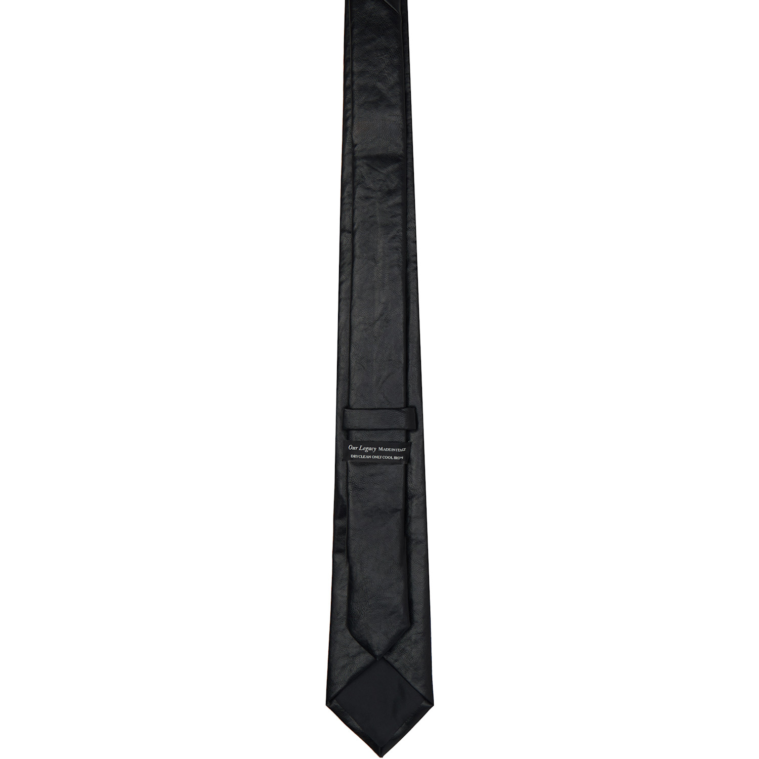  Our Legacy Black Faux-leather Tie 