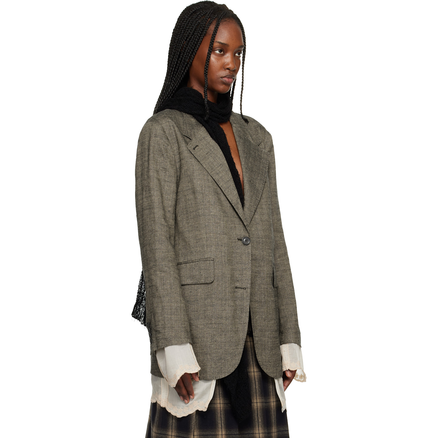  Our Legacy Brown Drip Blazer 