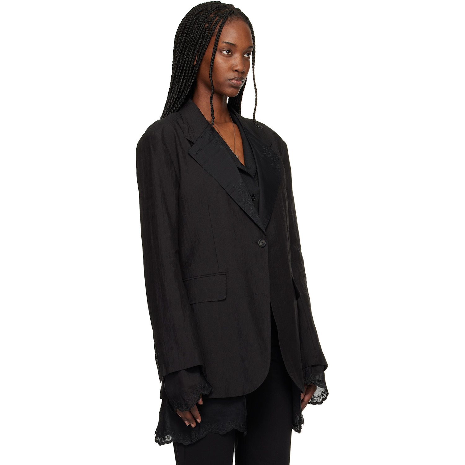  Our Legacy Black Drip Reversible Blazer 