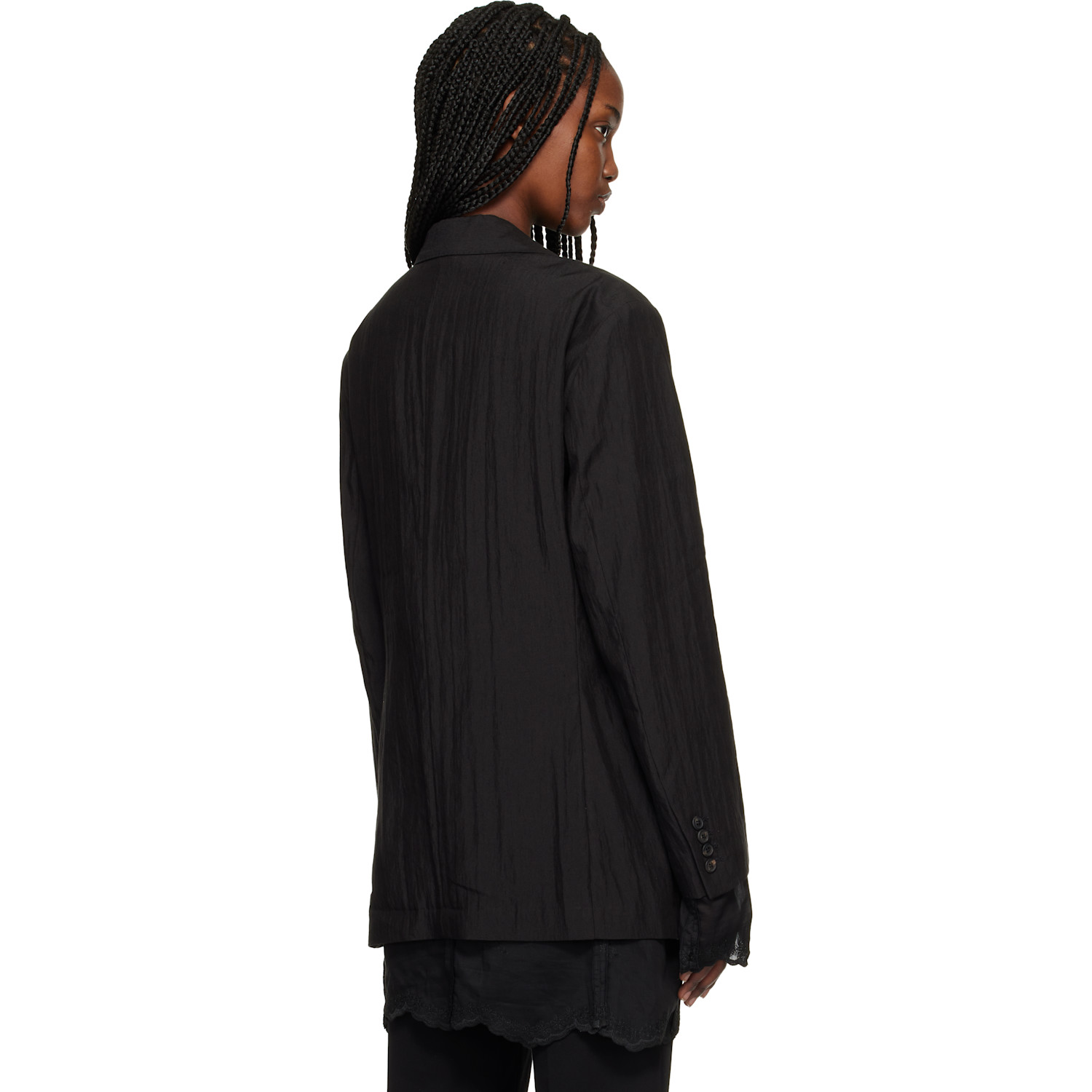  Our Legacy Black Drip Reversible Blazer 