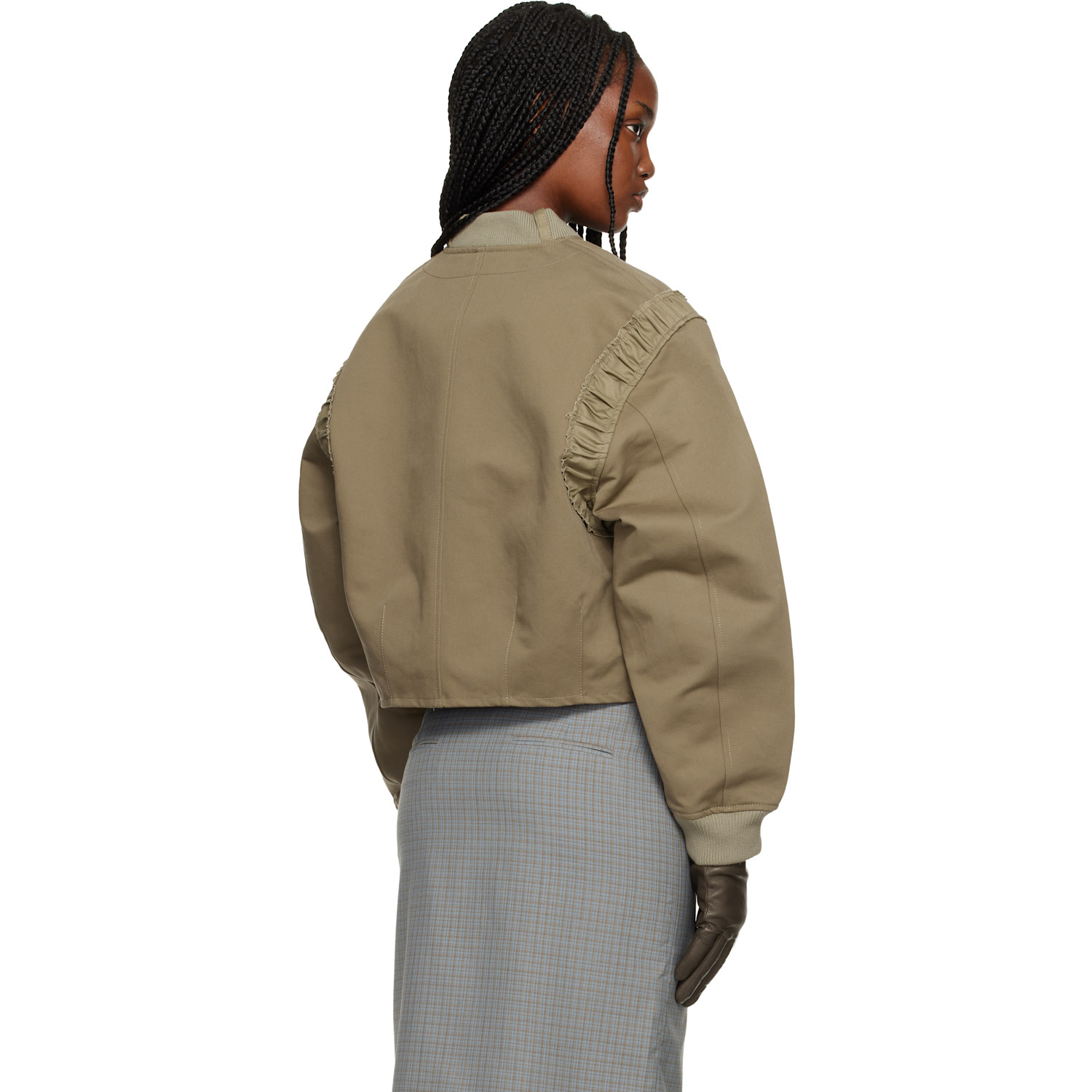  Our Legacy Khaki Frill Bomber Jacket 