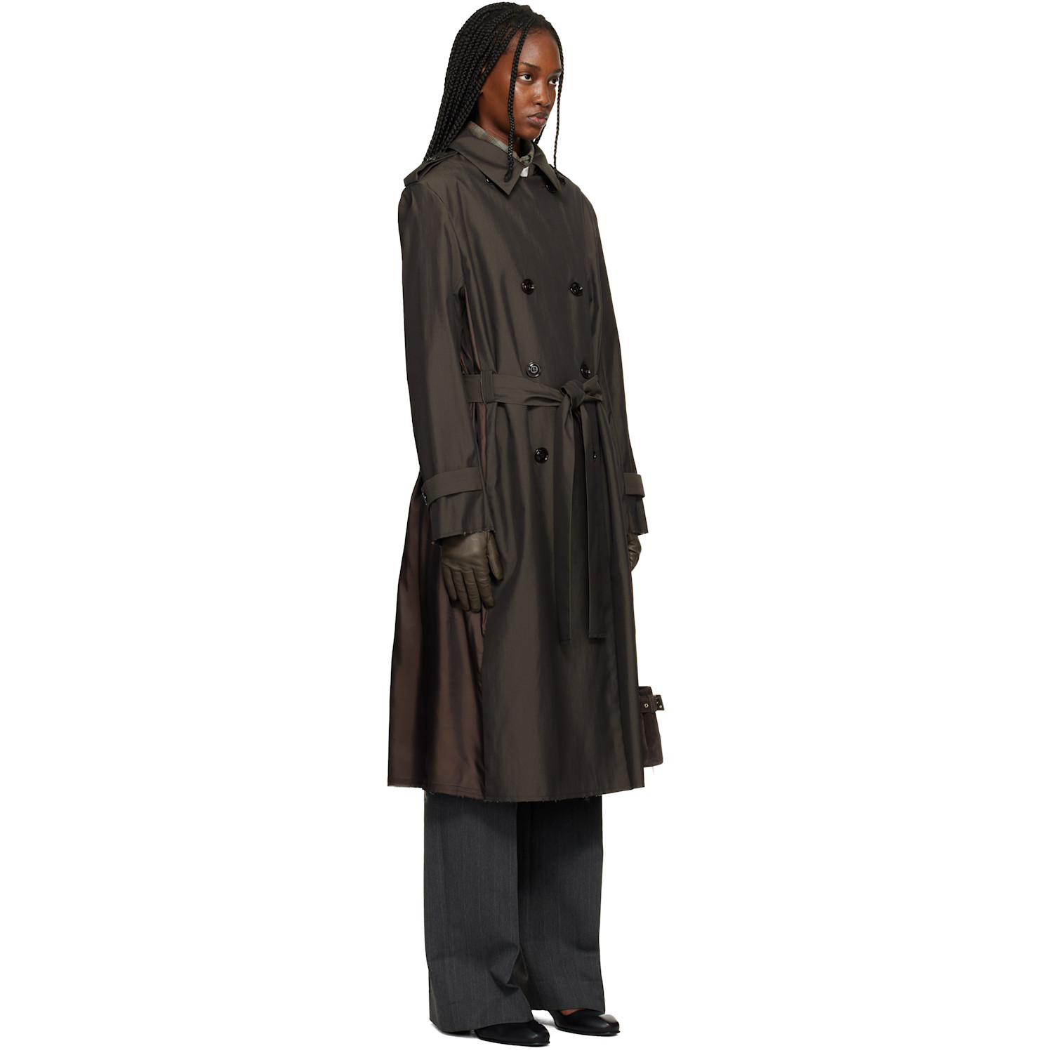 Our Legacy Brown Origami Trench Coat 