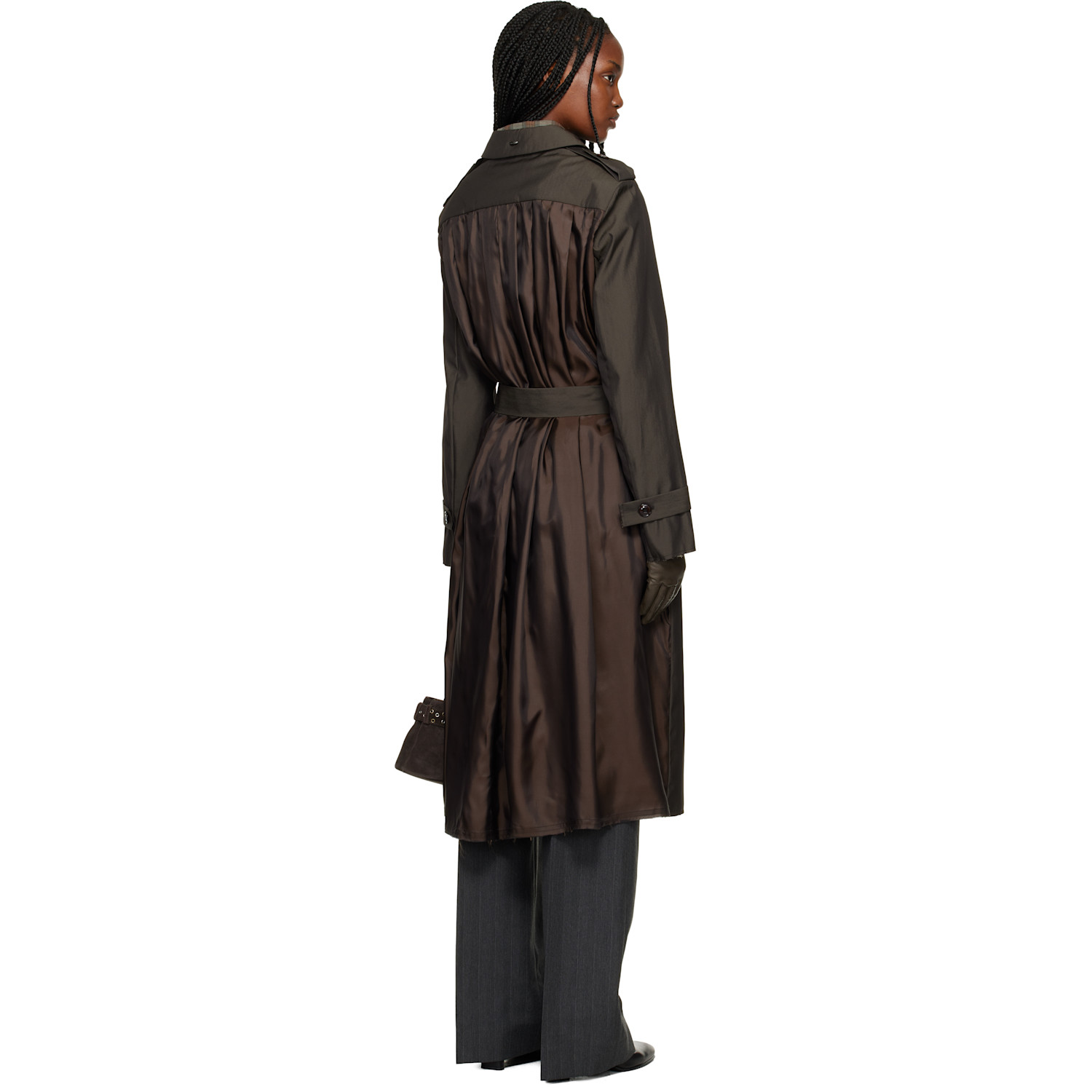  Our Legacy Brown Origami Trench Coat 