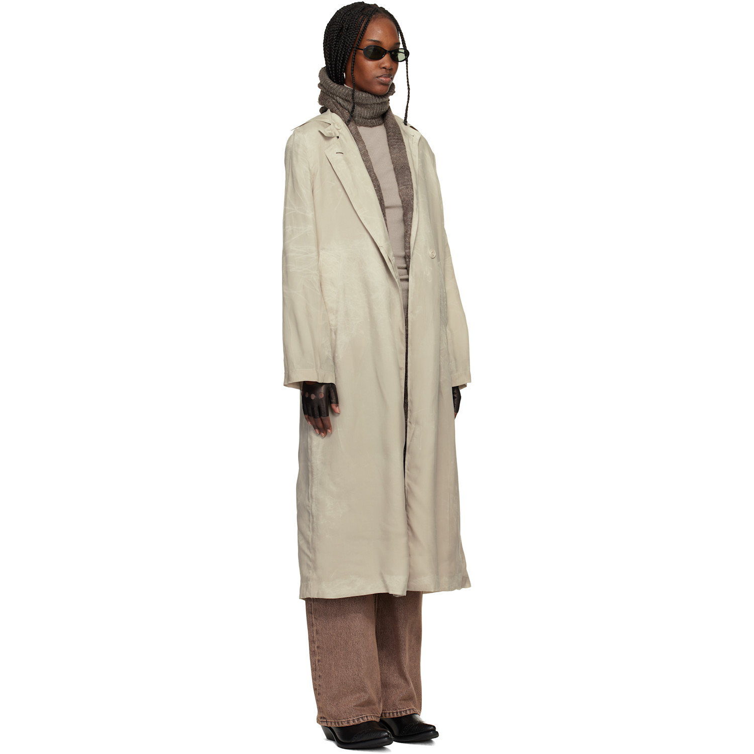  Our Legacy Gray Capital Trench Coat 