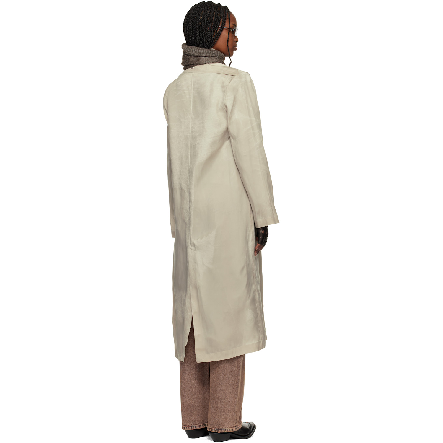  Our Legacy Gray Capital Trench Coat 
