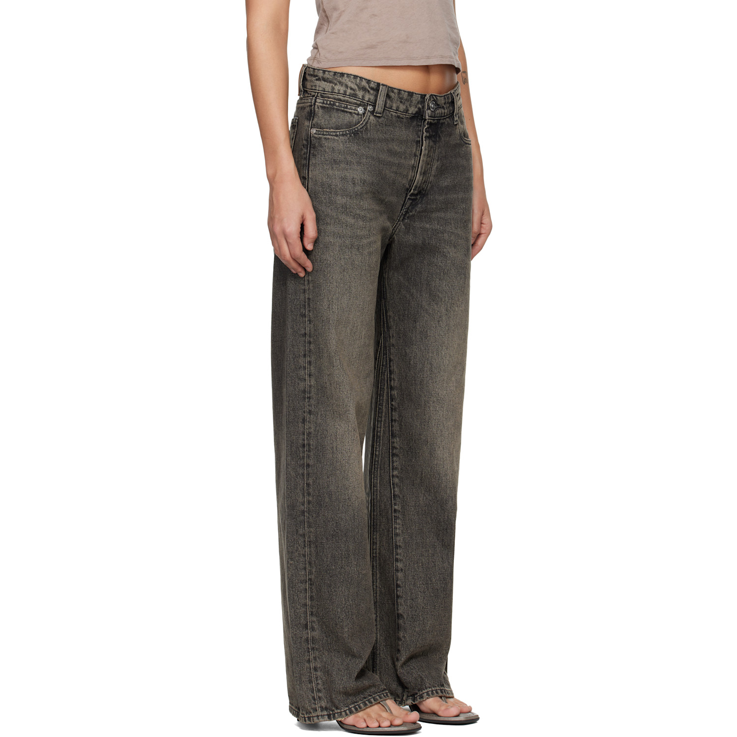  Our Legacy Gray Treble Cut Jeans 
