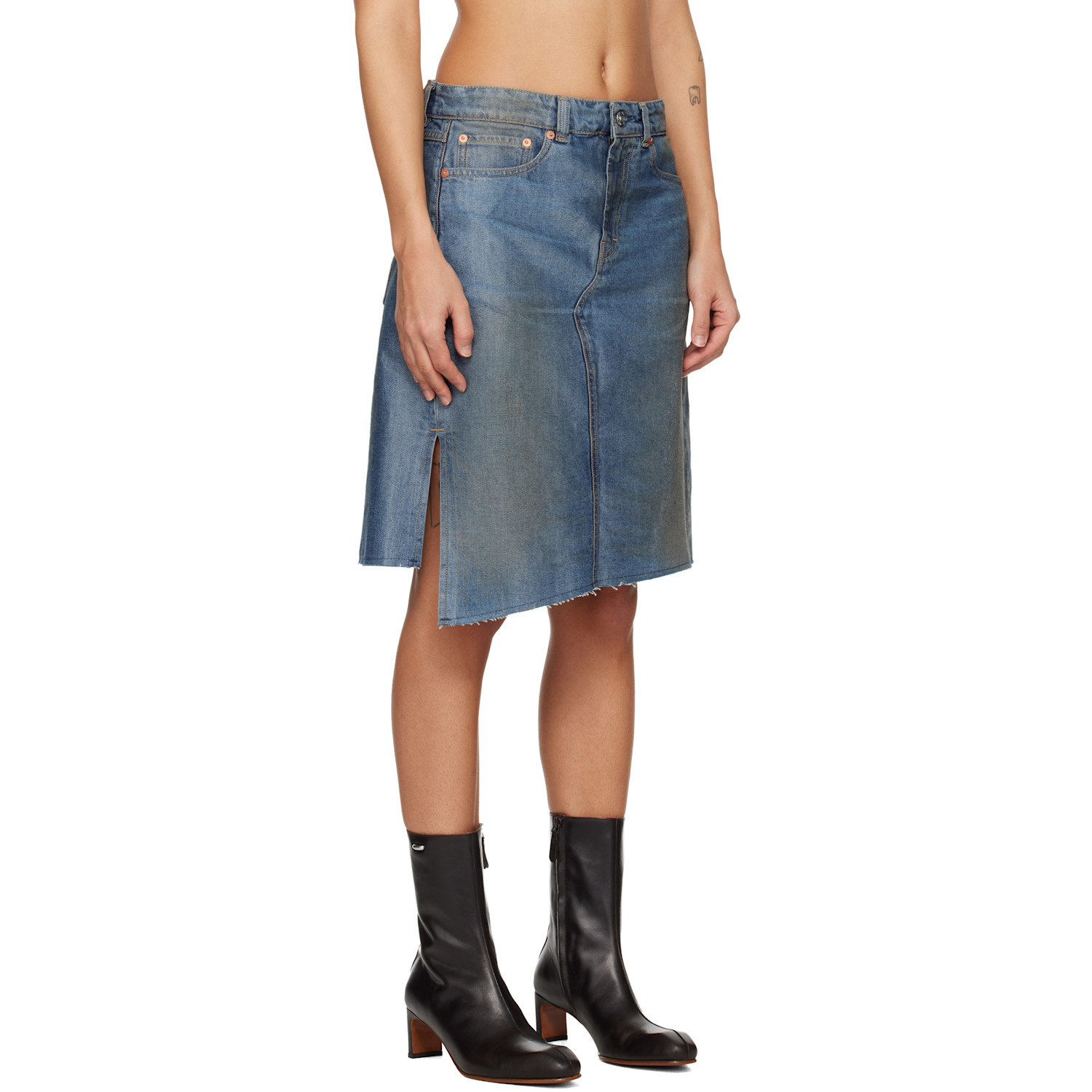  Our Legacy Blue Craft Denim Midi Skirt 